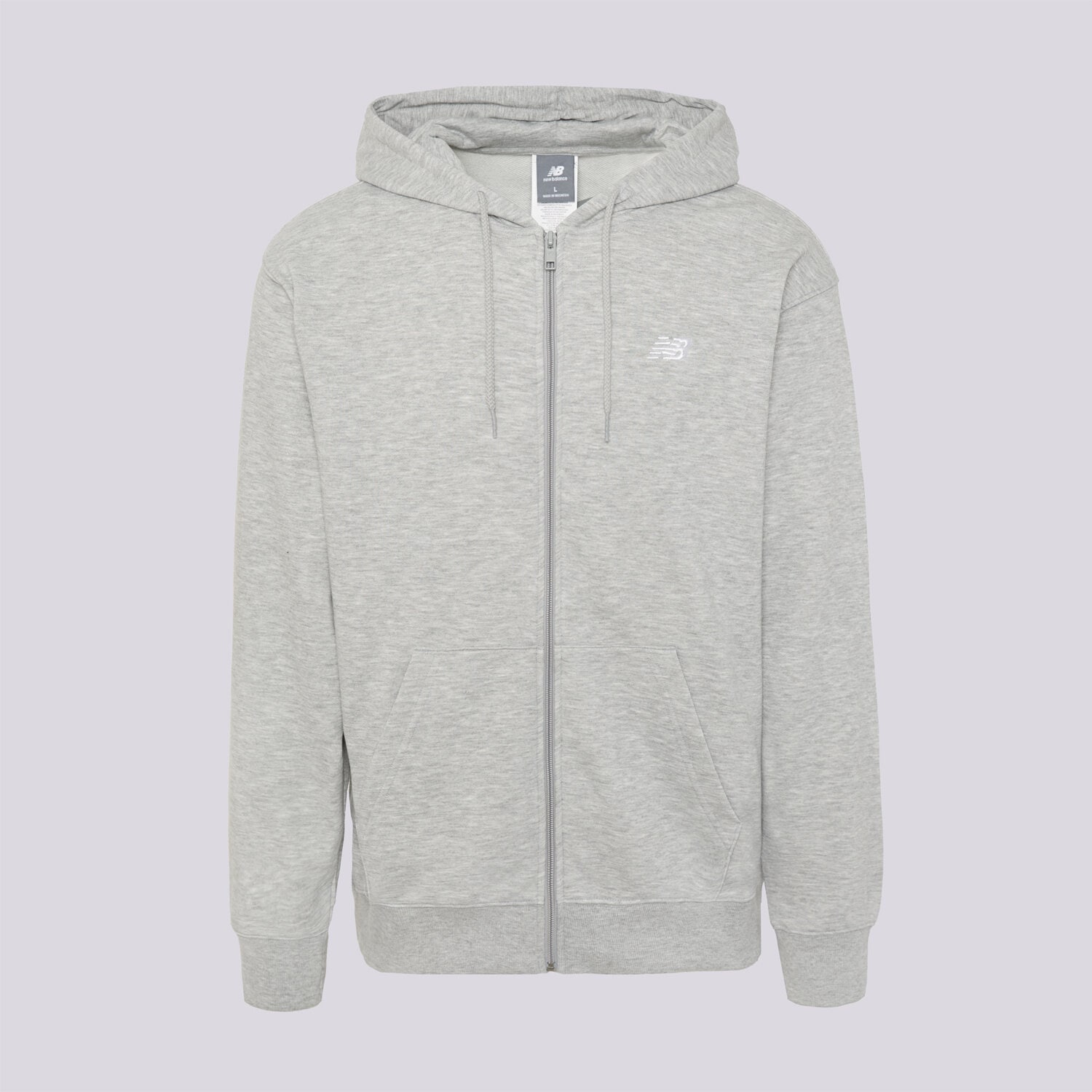 Bărbați bluză NEW BALANCE BLUZĂ SPORT ESSENTIALS LOGO FRENCH TERRY FULL ZI MJ41501AG Gri