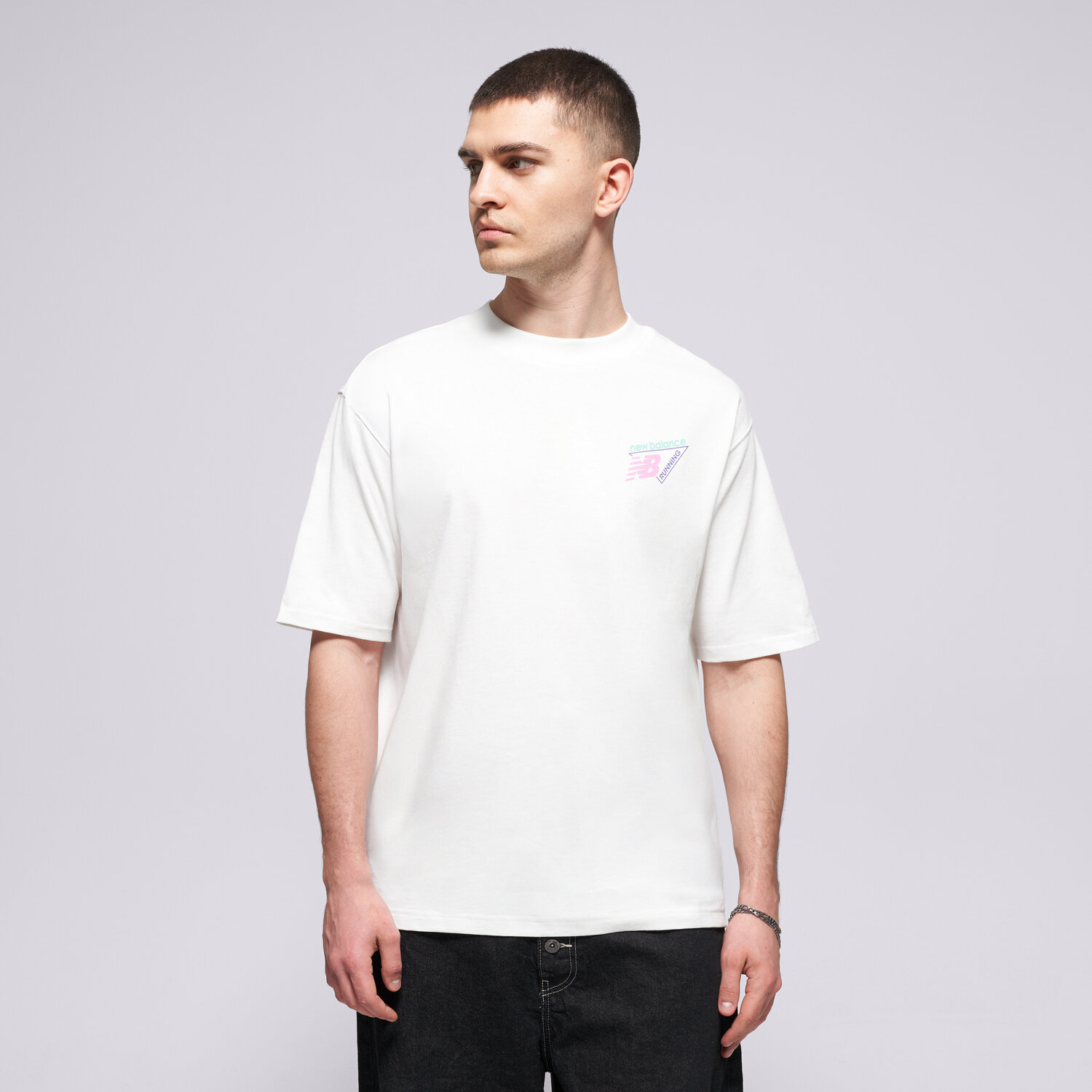 Bărbați tricou NEW BALANCE TRICOU CLASSIC TRI-LOGO HEAT MAP MT61V4ZGWT Alb