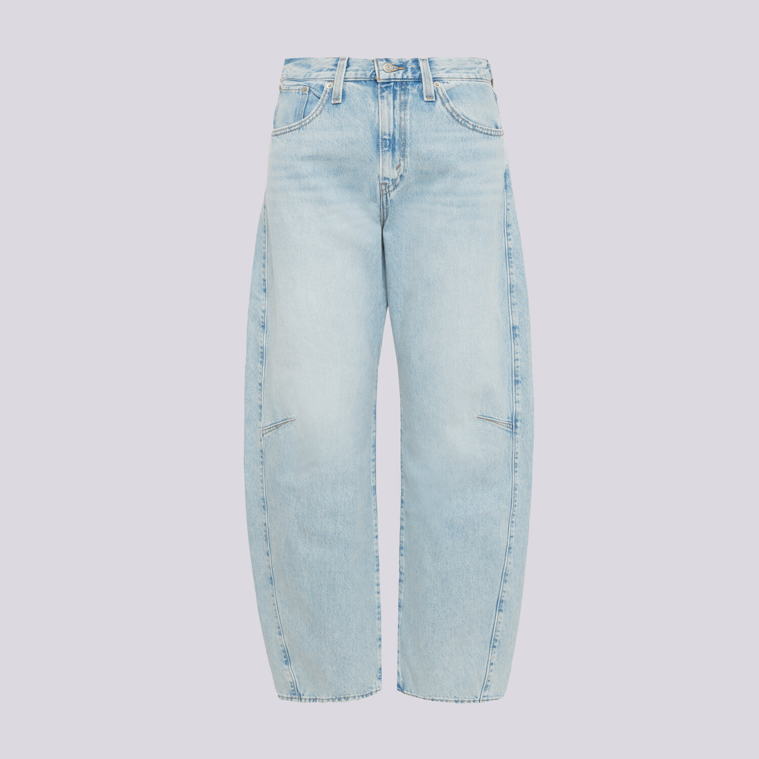Femei pantaloni LEVI'S PANTALONI  CINCH BARREL LIGHT INDIGO FLAT FINISH 003V5-0003 Albastru