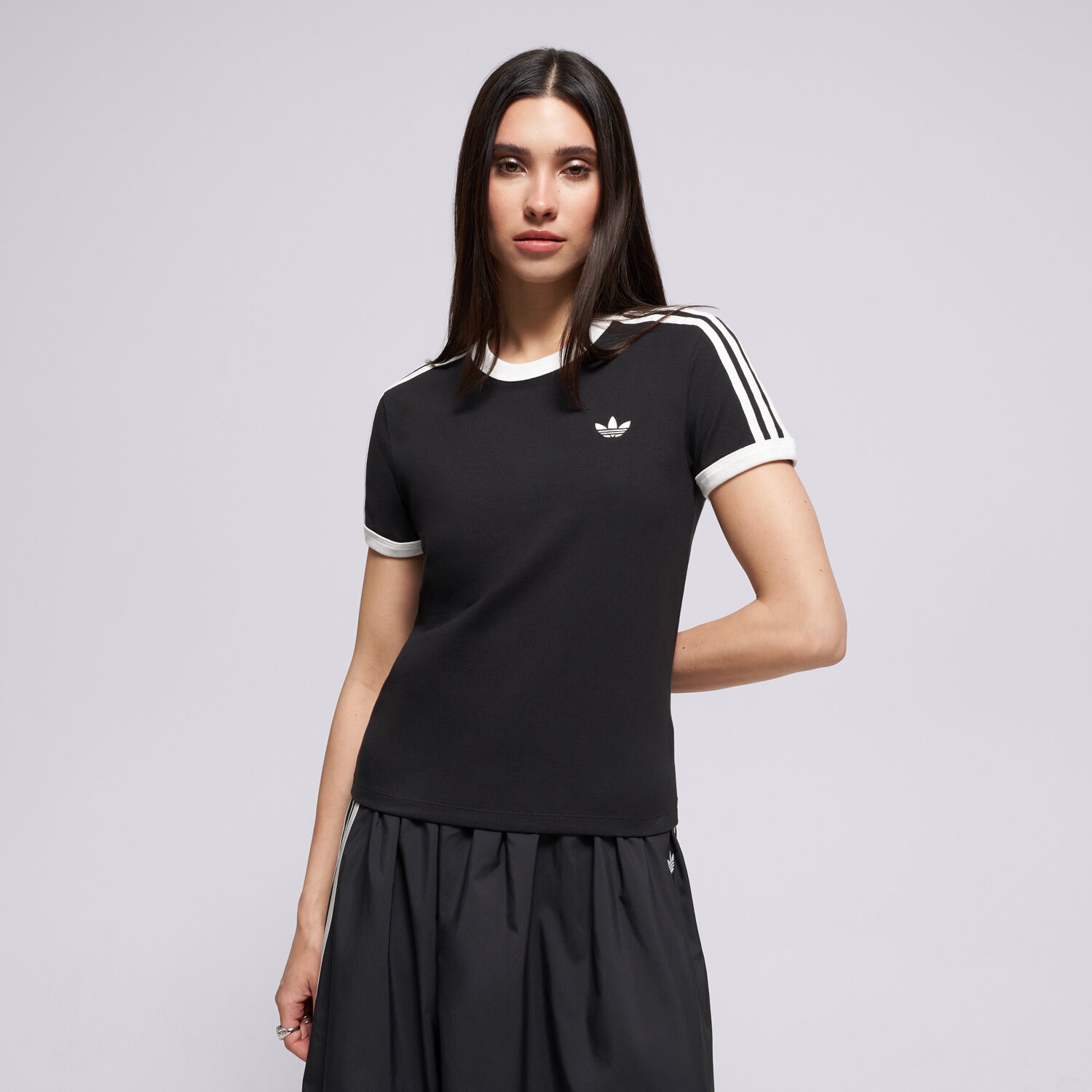 Femei tricou ADIDAS  TRICOU 3S TEE SLIM KD7980 Negru