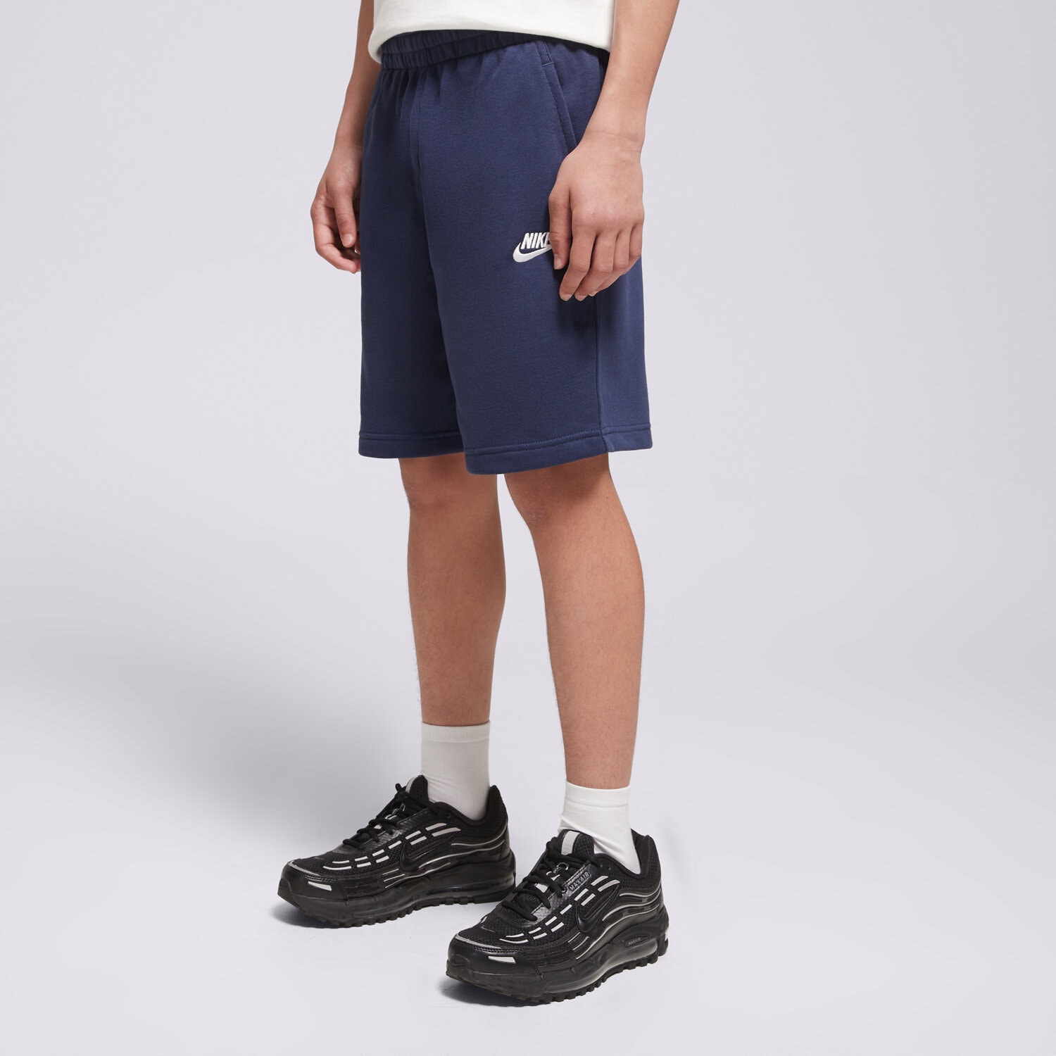 Pantaloni scurți și rochii pentru copii NIKE PANTALONI SCURȚI K NSW CLUB FT SHORT LBR BOY FD3015-410 Bleumarin