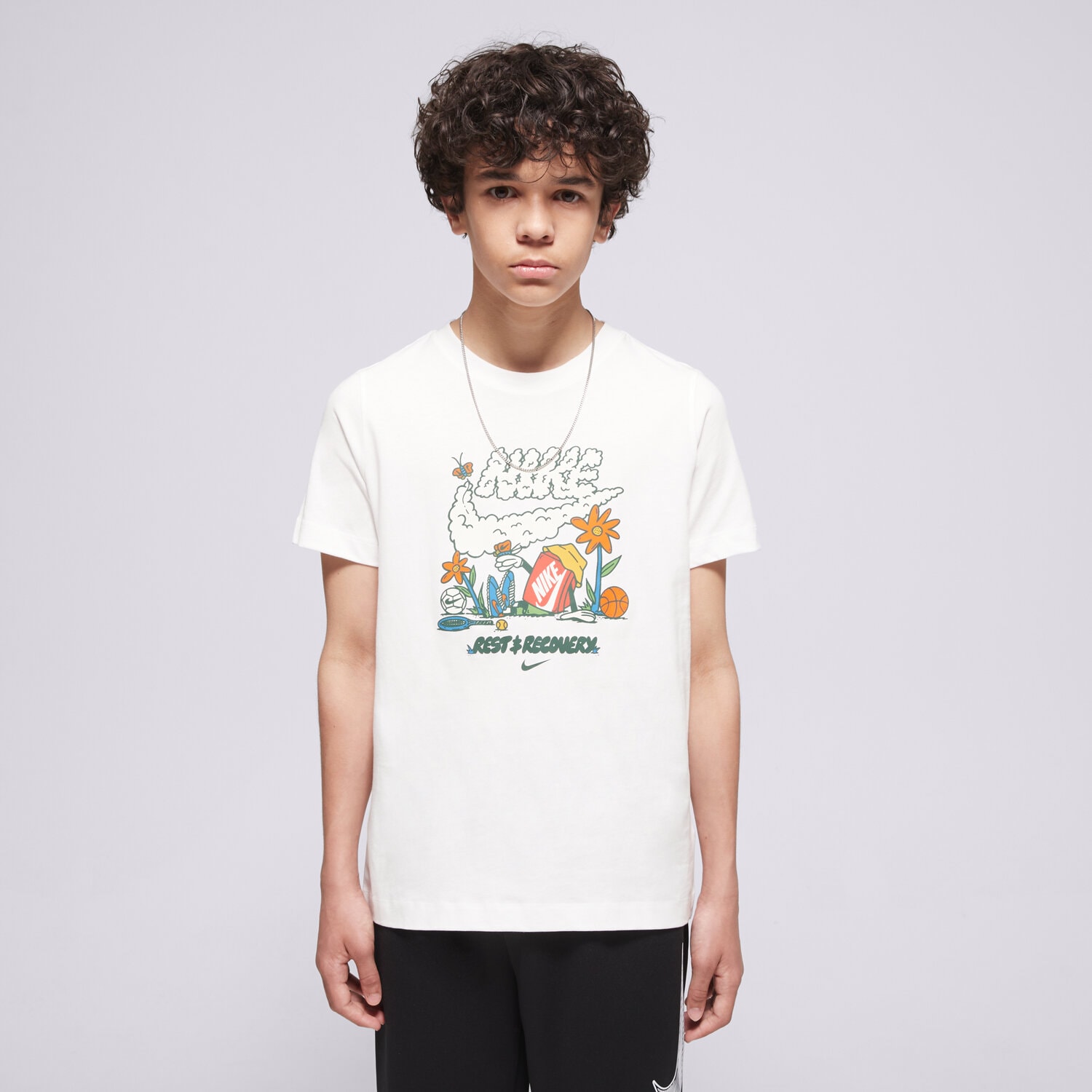 Copii tricou NIKE TRICOU K NSW TEE BOXY REST BOY II9940-100 Alb