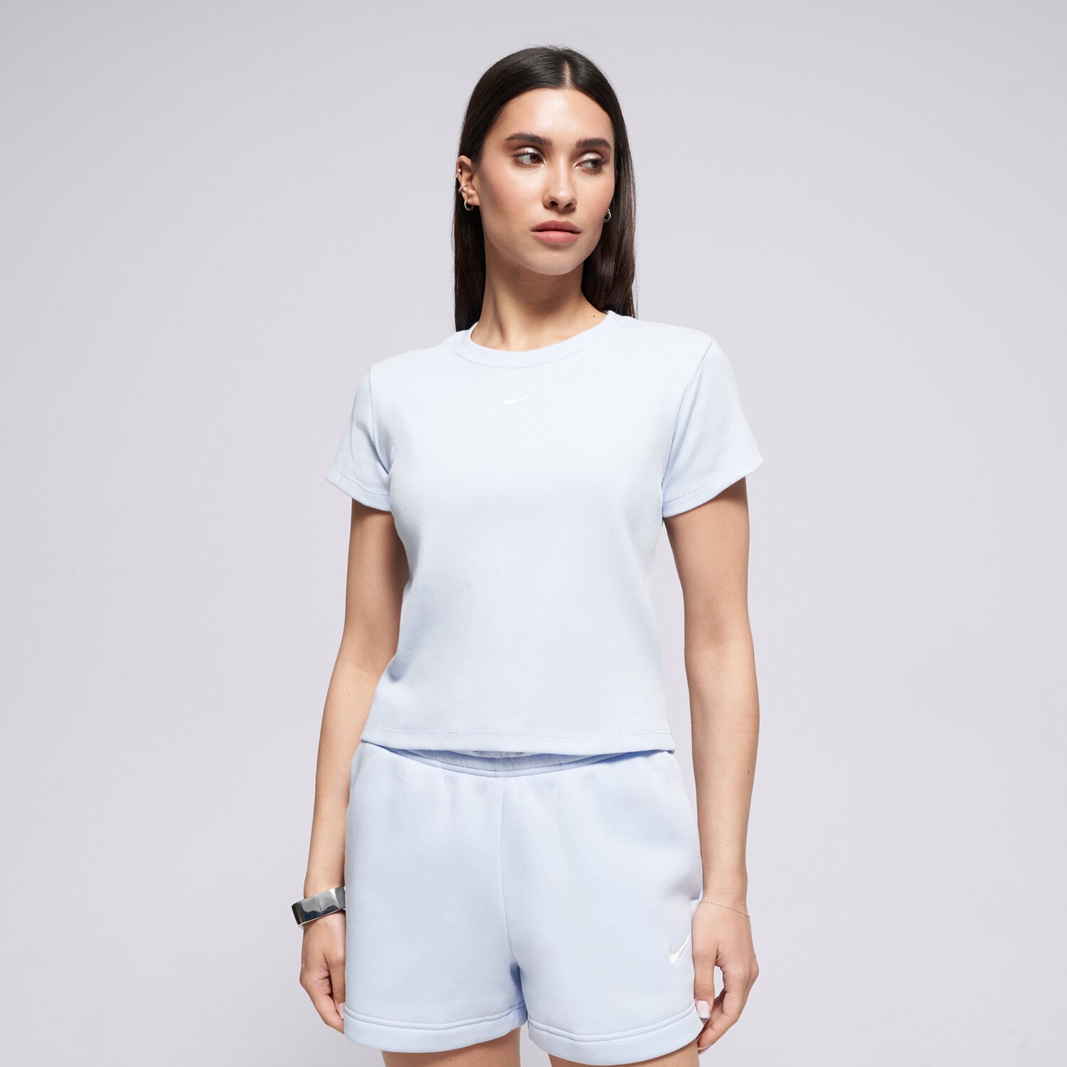 Femei tricou NIKE TRICOU W NSW RIB TGHT SS TEE HV4994-407 Albastru