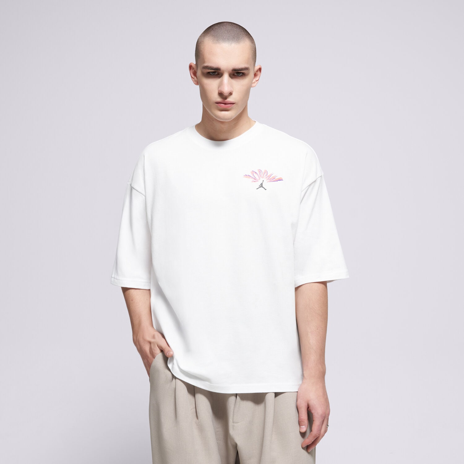 Bărbați tricou JORDAN TRICOU M J FLT REIS FEAR SS CREW IF3118-100 Alb