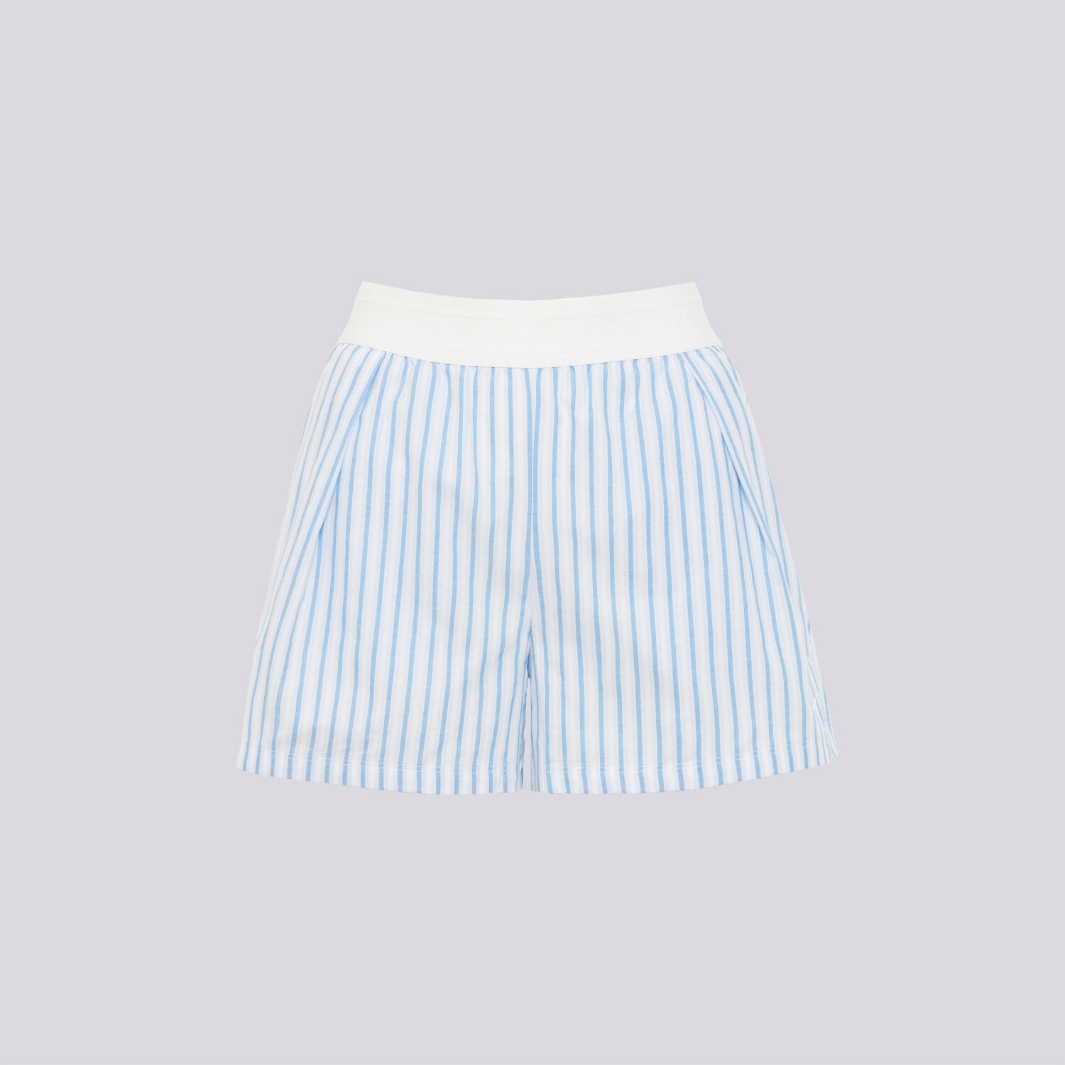 Femei pantaloni scurți NIKE PANTALONI SCURȚI W NSW   OFFLN WVN PPLN STRP SHRT II4230-435 Albastru