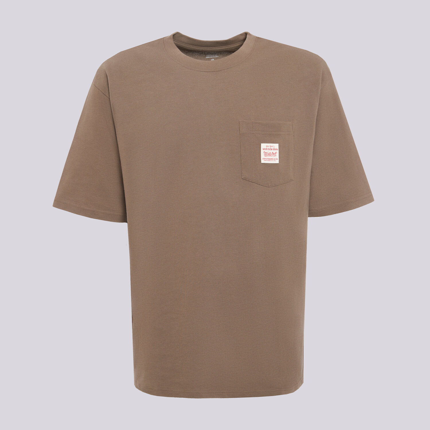 Bărbați tricou LEVI'S TRICOU SS WORKWEAR TEE BROWNS A5850-0030 Maro