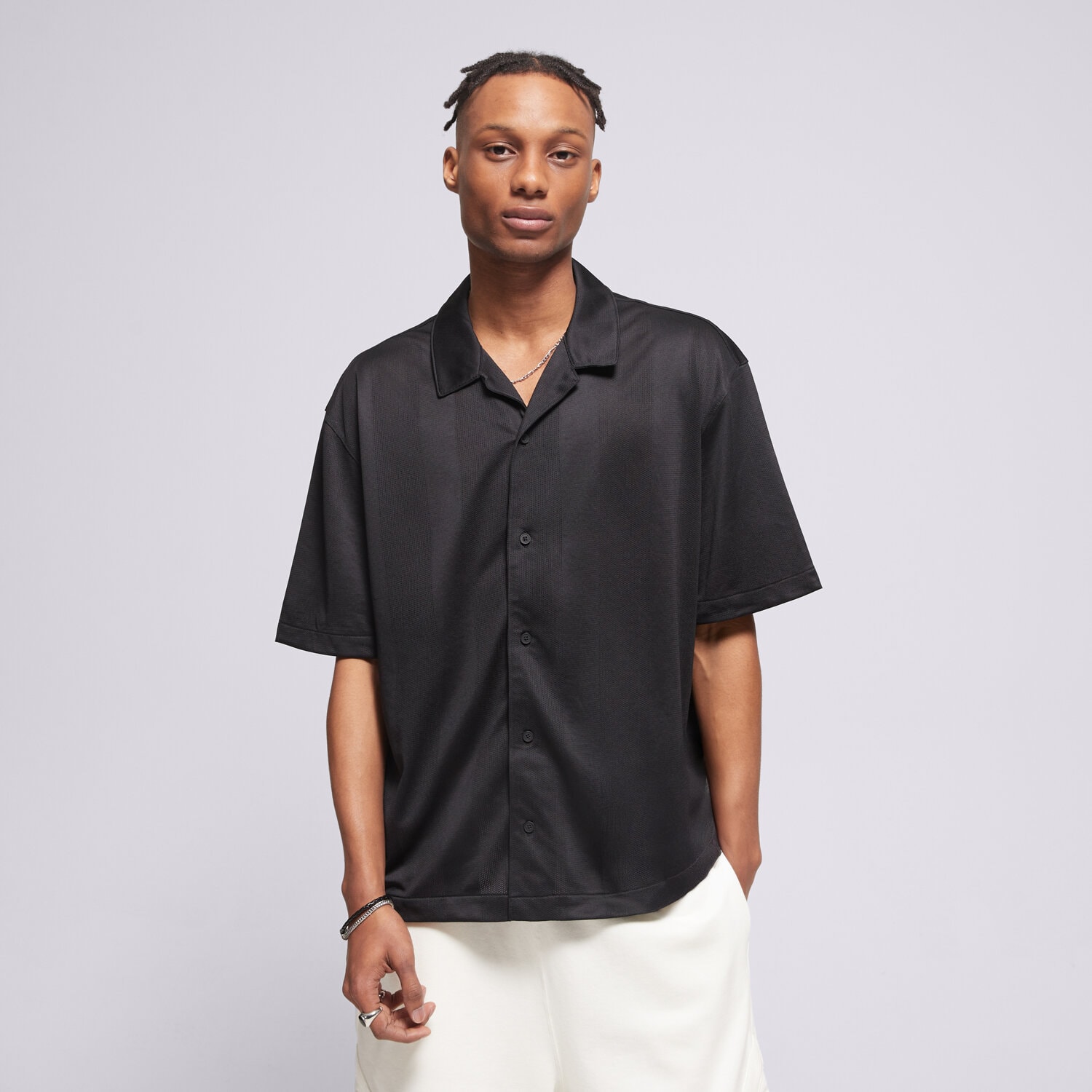 Bărbați tricou JORDAN CĂMAșĂ M J BRK FSTVL BTN DWN TOP IF1957-010 Negru