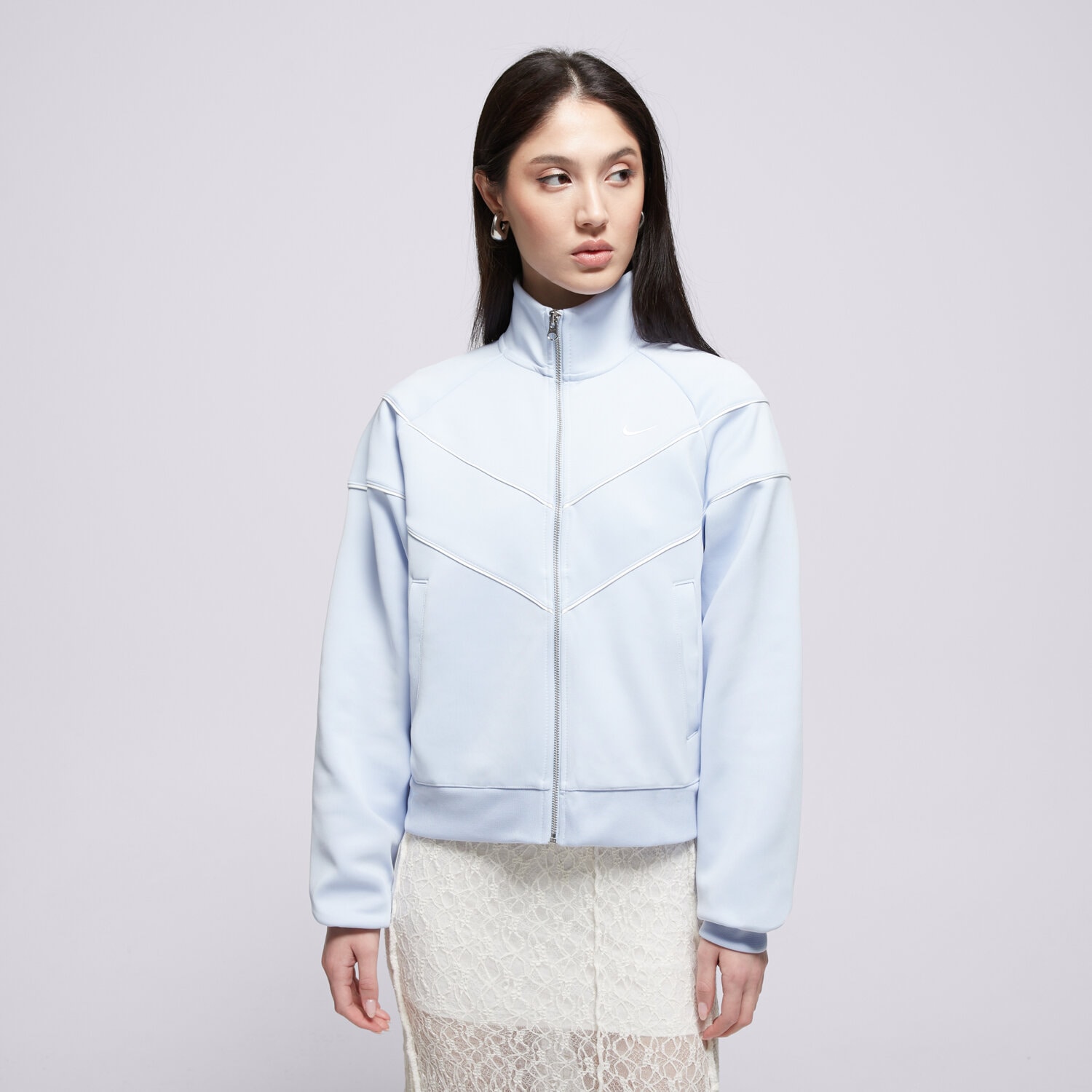 Femei bluză NIKE BLUZĂ W NSW NK WR POLY KNIT JKT HJ0975-407 Albastru