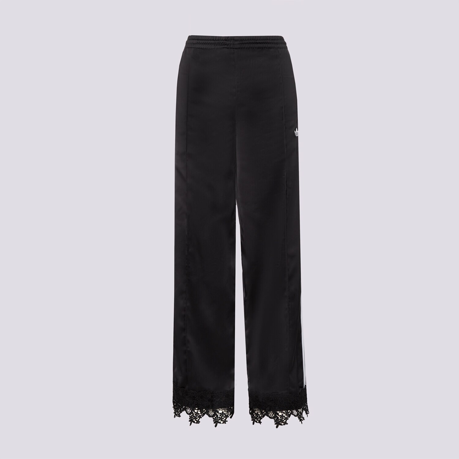 Femei pantaloni ADIDAS PANTALONI  SATIN LACE TRACK PANTS LOOSE FIREBIRD LD1806 Negru