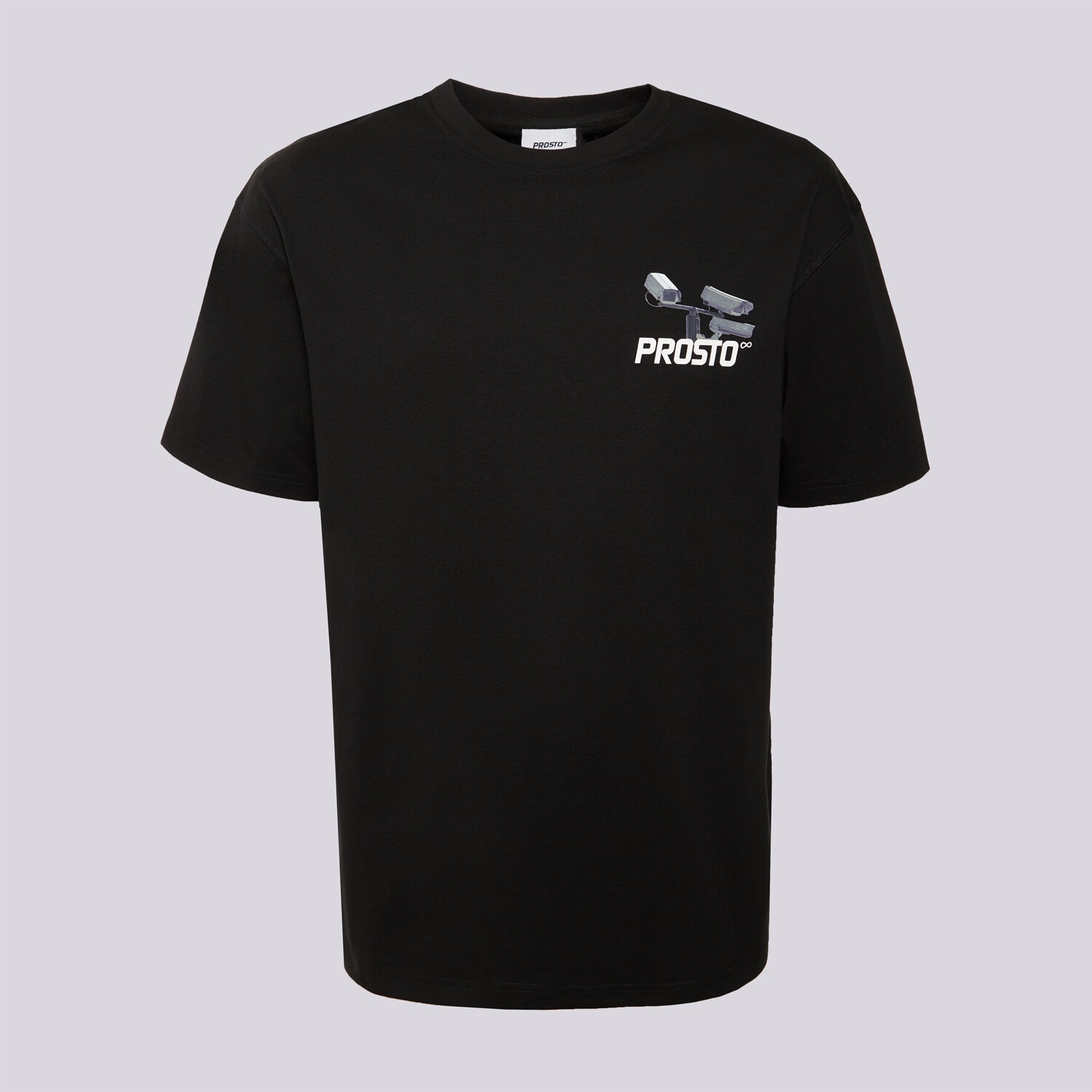 Bărbați tricou PROSTO TRICOU CC TV BLACK KL261MTEE1252 Negru