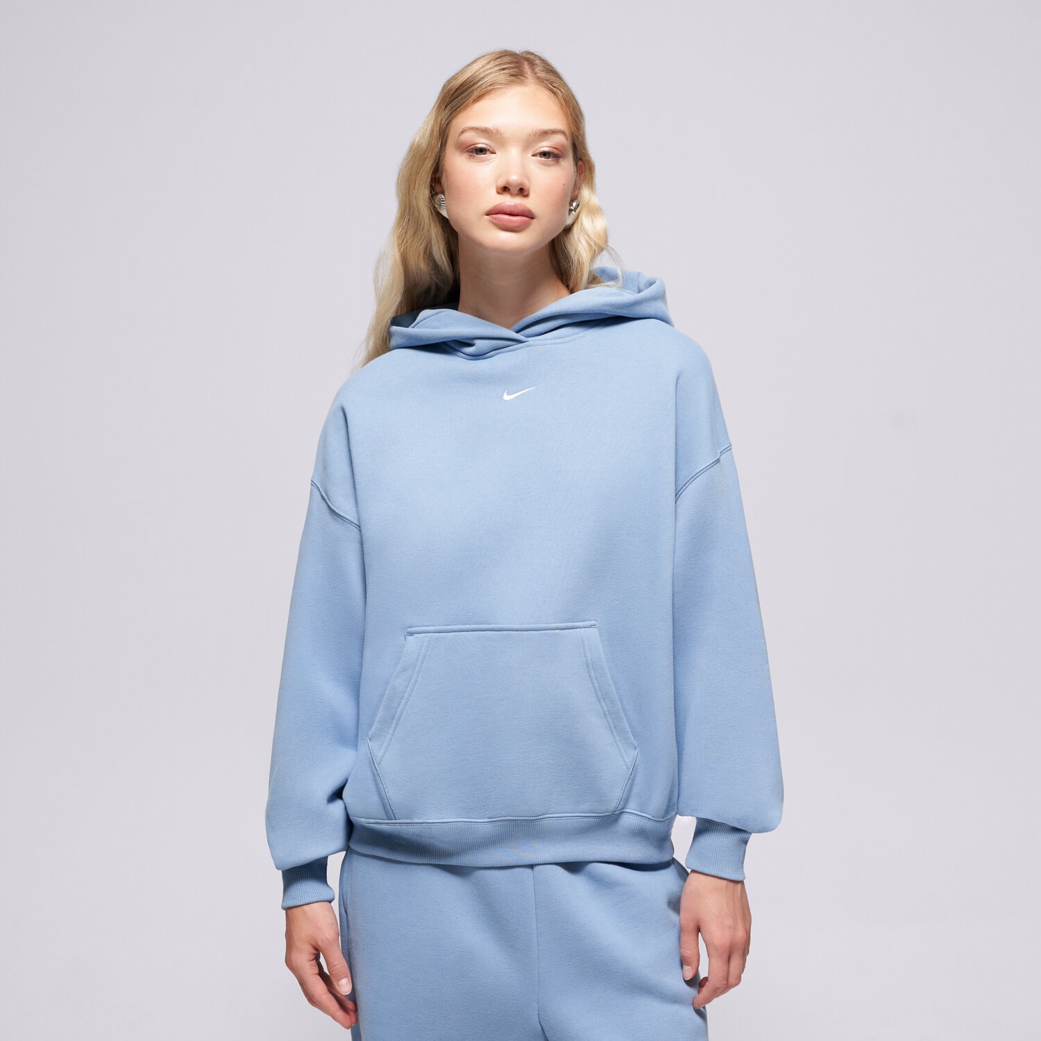 Femei bluză NIKE BLUZĂ HANORAC STDO FLC MW OS PO HDY IM8502-486 Albastru