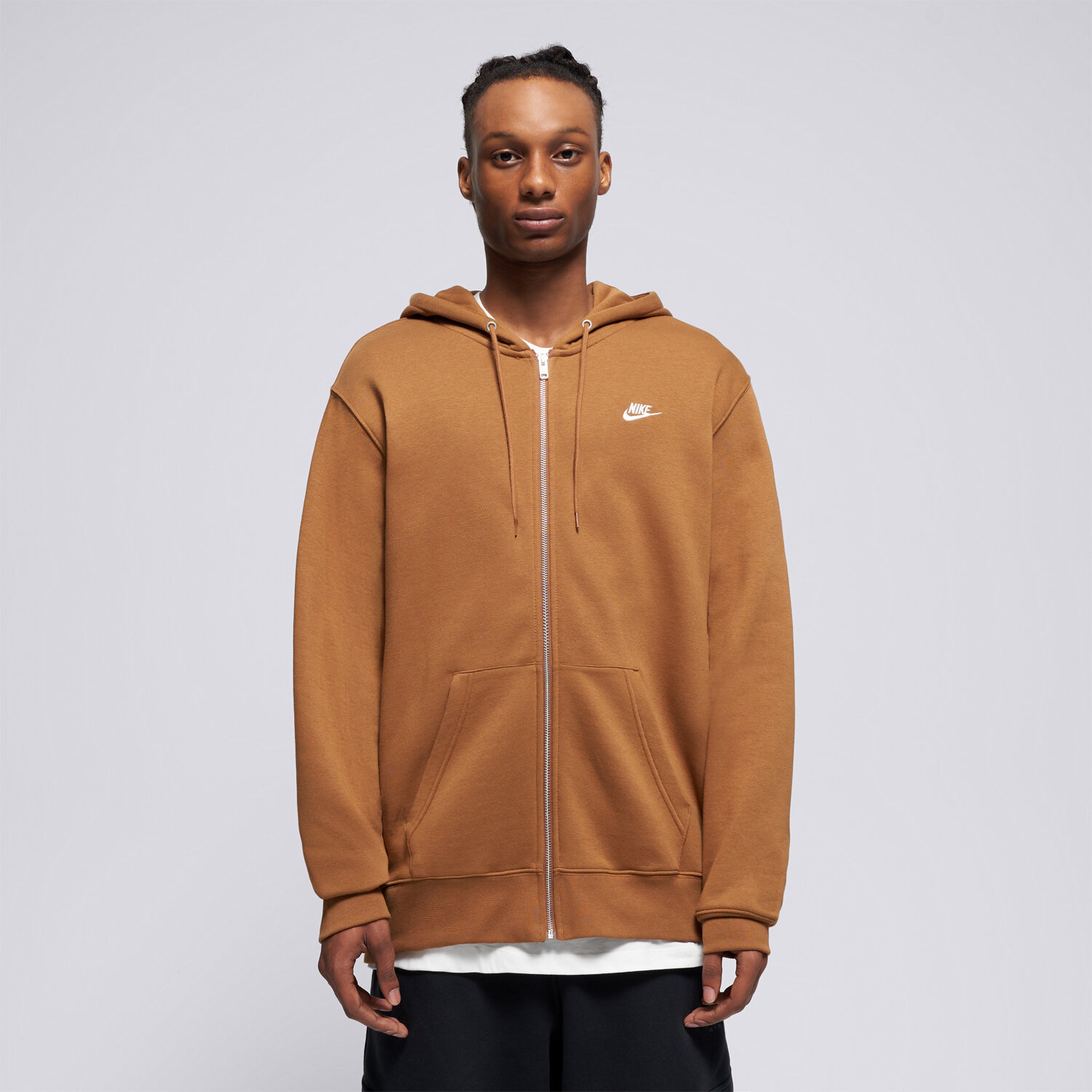 Bărbați bluză NIKE BLUZĂ HANORAC M NK CLUB BB FZ HOODIE FN3861-270 Maro