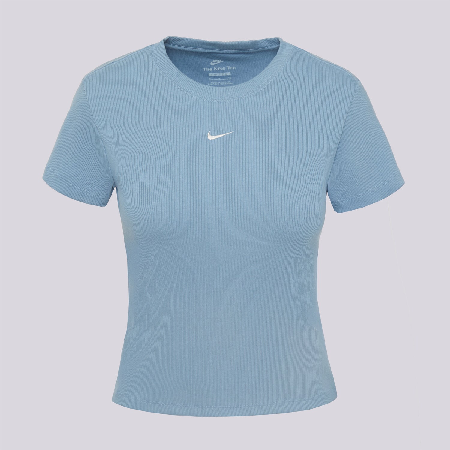 Femei tricou NIKE TRICOU W NSW RIB TGHT SS TEE HV4994-486 Albastru