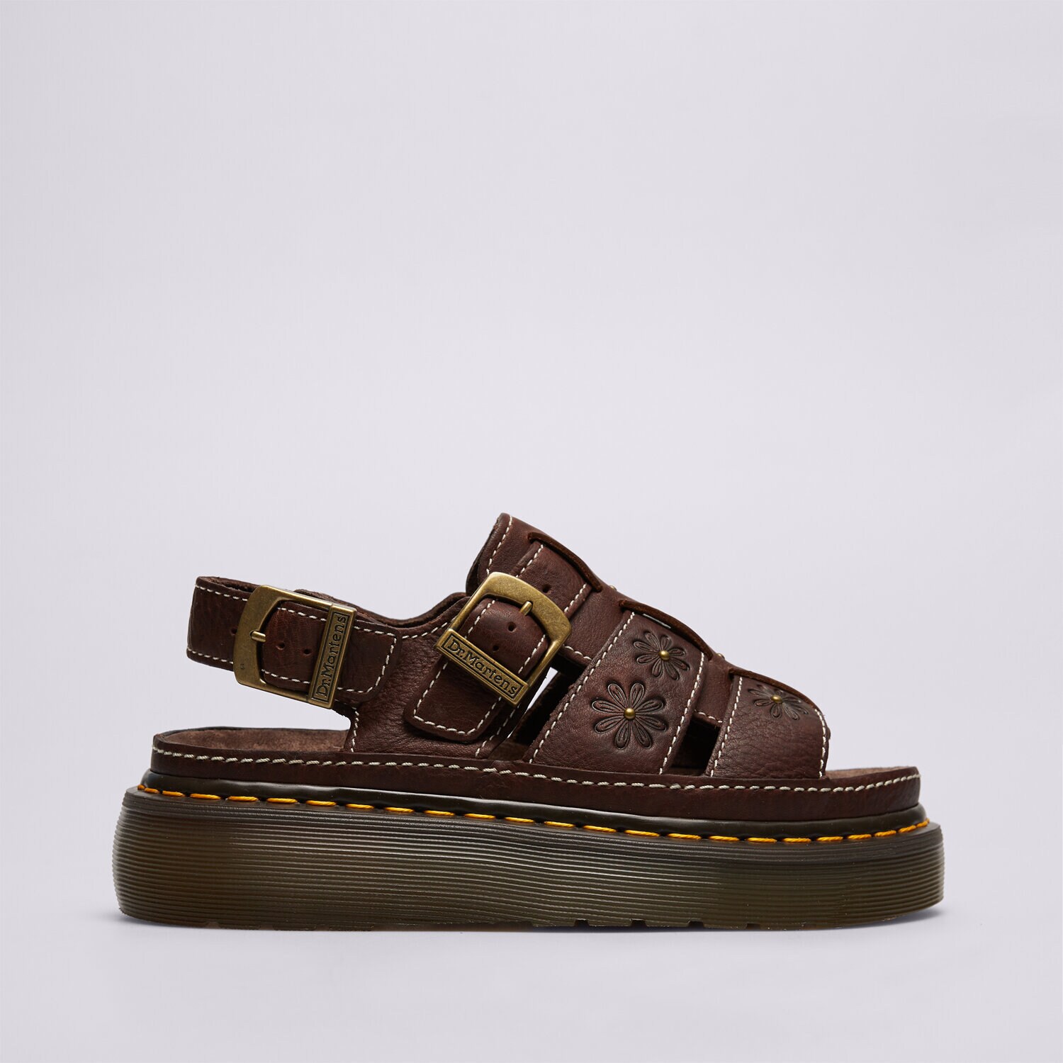 Femei șlapi DR.MARTENS WRENLIE OPEN FL SANDAL 42339200 Maro