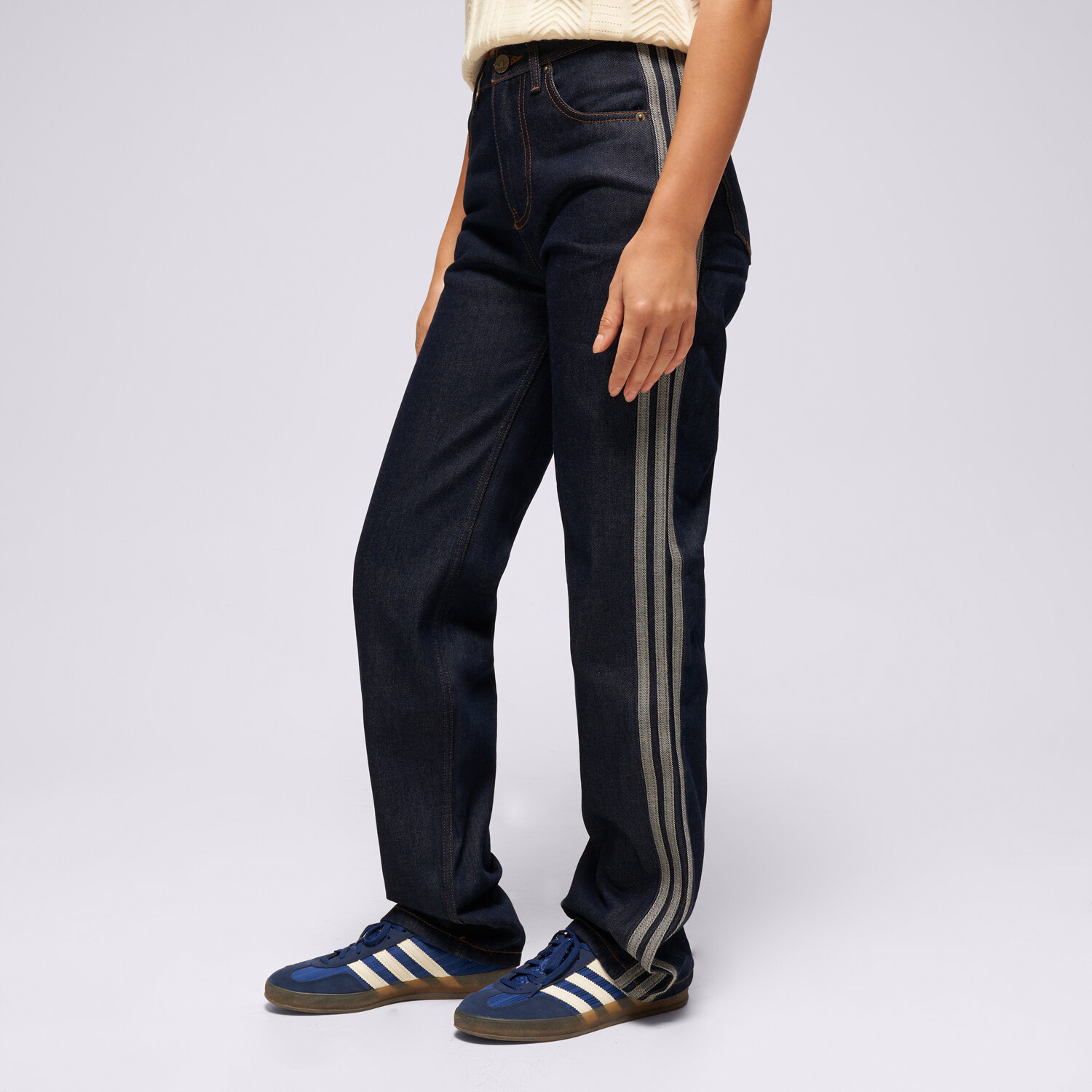 Femei pantaloni ADIDAS PANTALONI  FIREBIRD DENIM KQ6489 Bleumarin