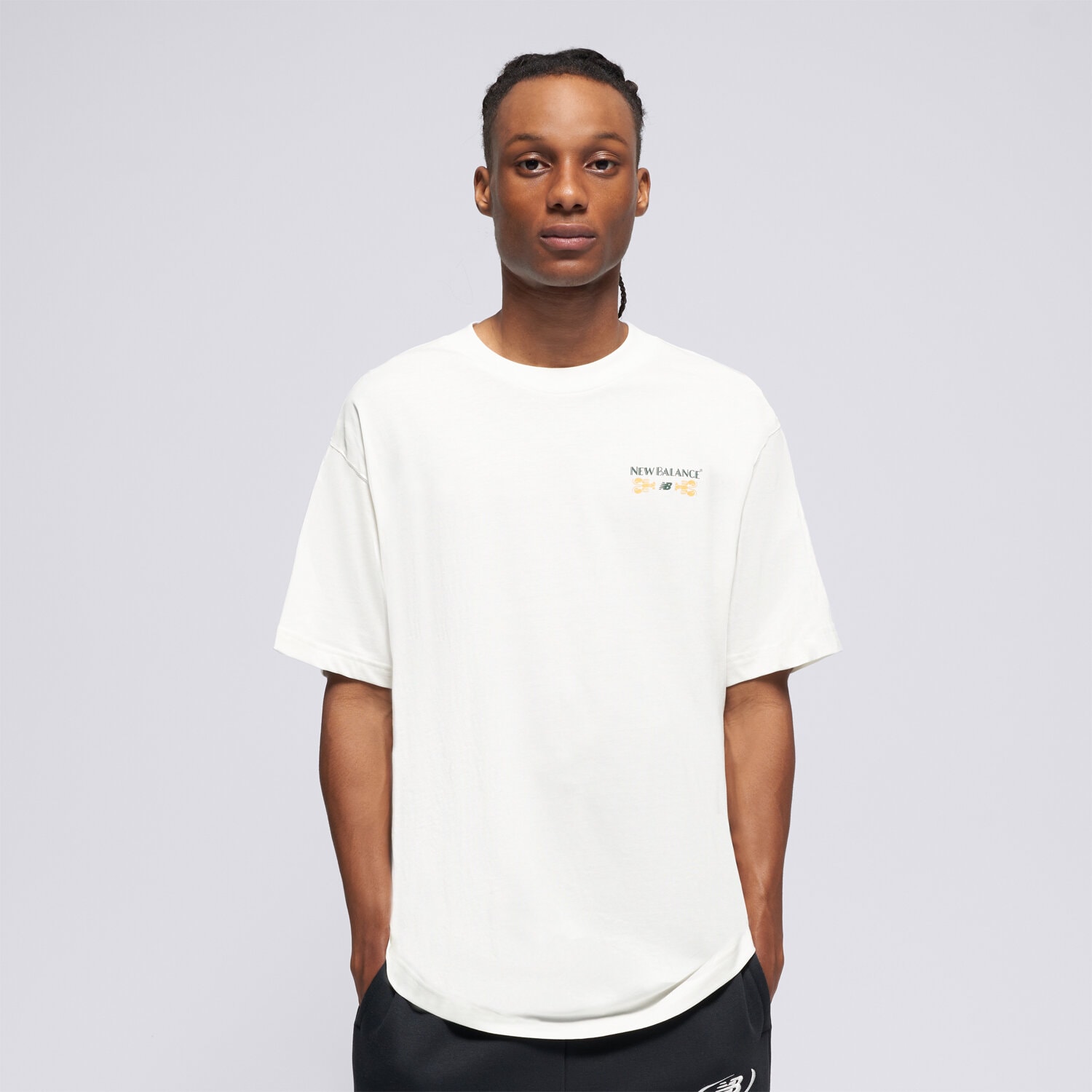 Bărbați tricou NEW BALANCE TRICOU GRAB A BITE BOSTON TRICOU MT62S7YPSST Alb