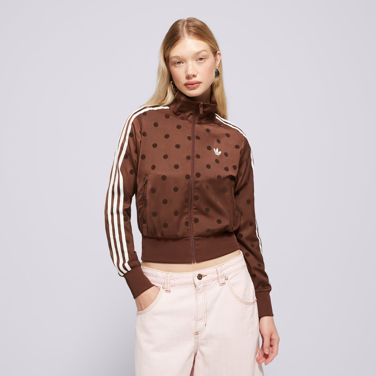 Femei bluză ADIDAS BLUZĂ SATIN POLKA DOTS TT LI2855 Maro