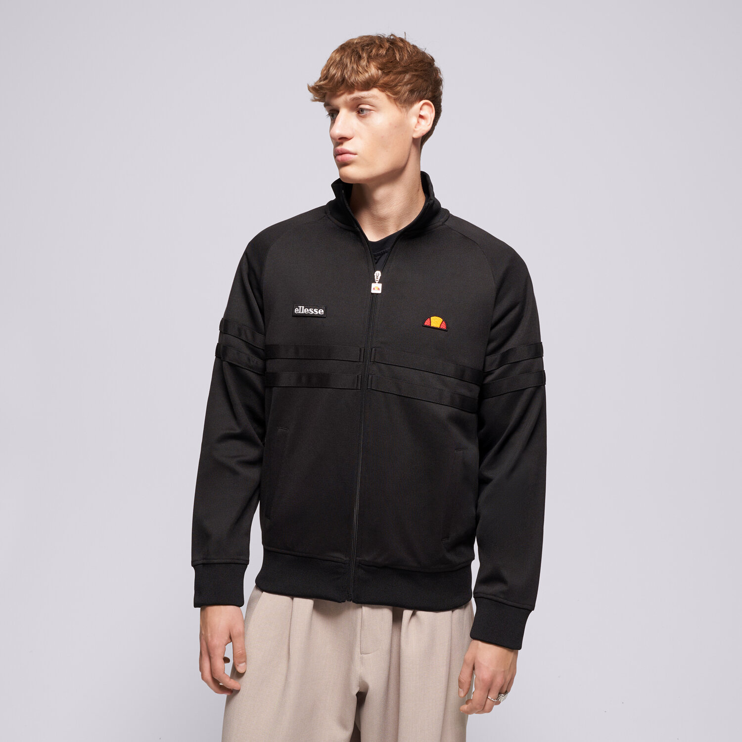 Bărbați bluză ELLESSE BLUZĂ RIMINI TRACK JACKET SHB00892015 Negru
