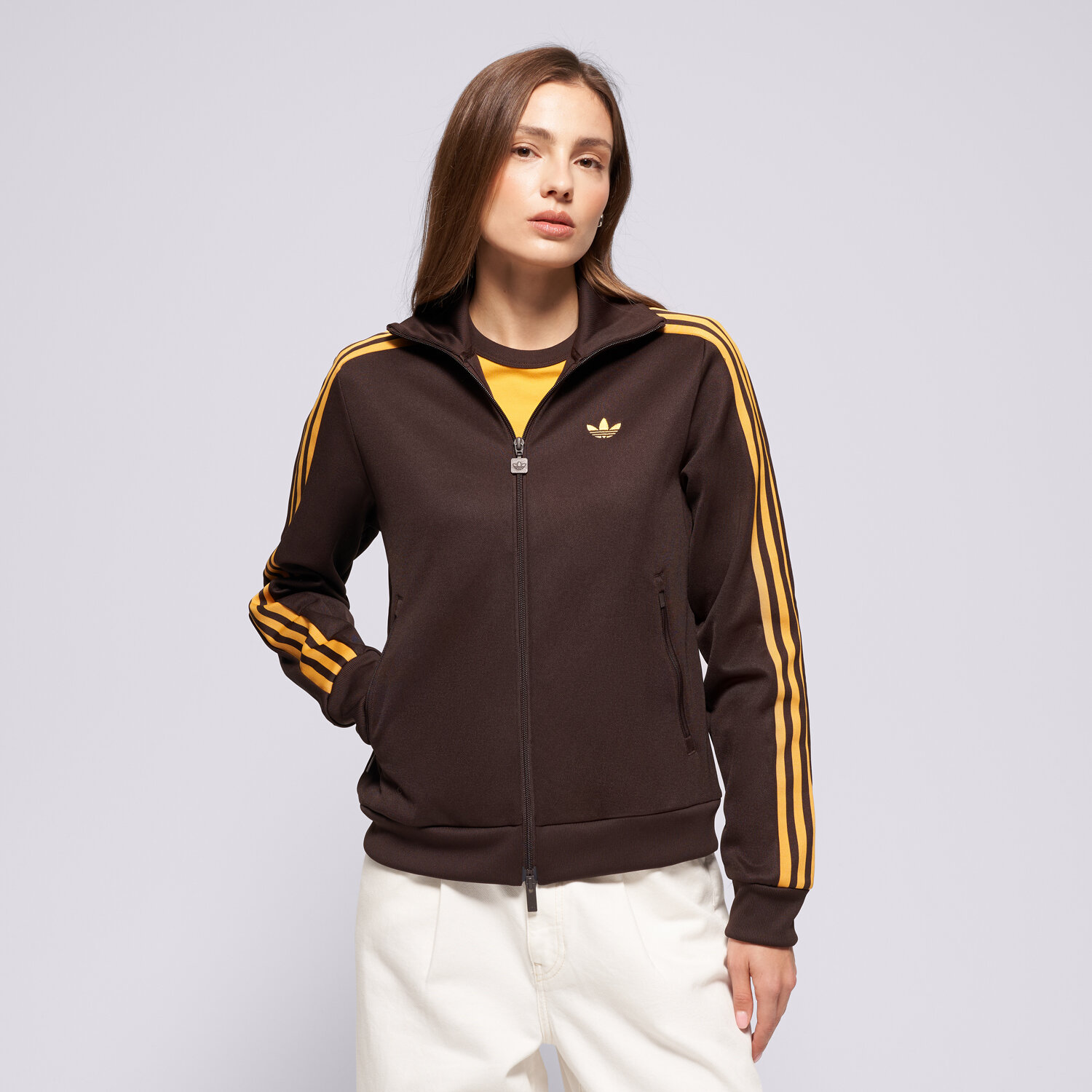 Femei bluză ADIDAS BLUZĂ CLASSIC TT KV9561 Maro