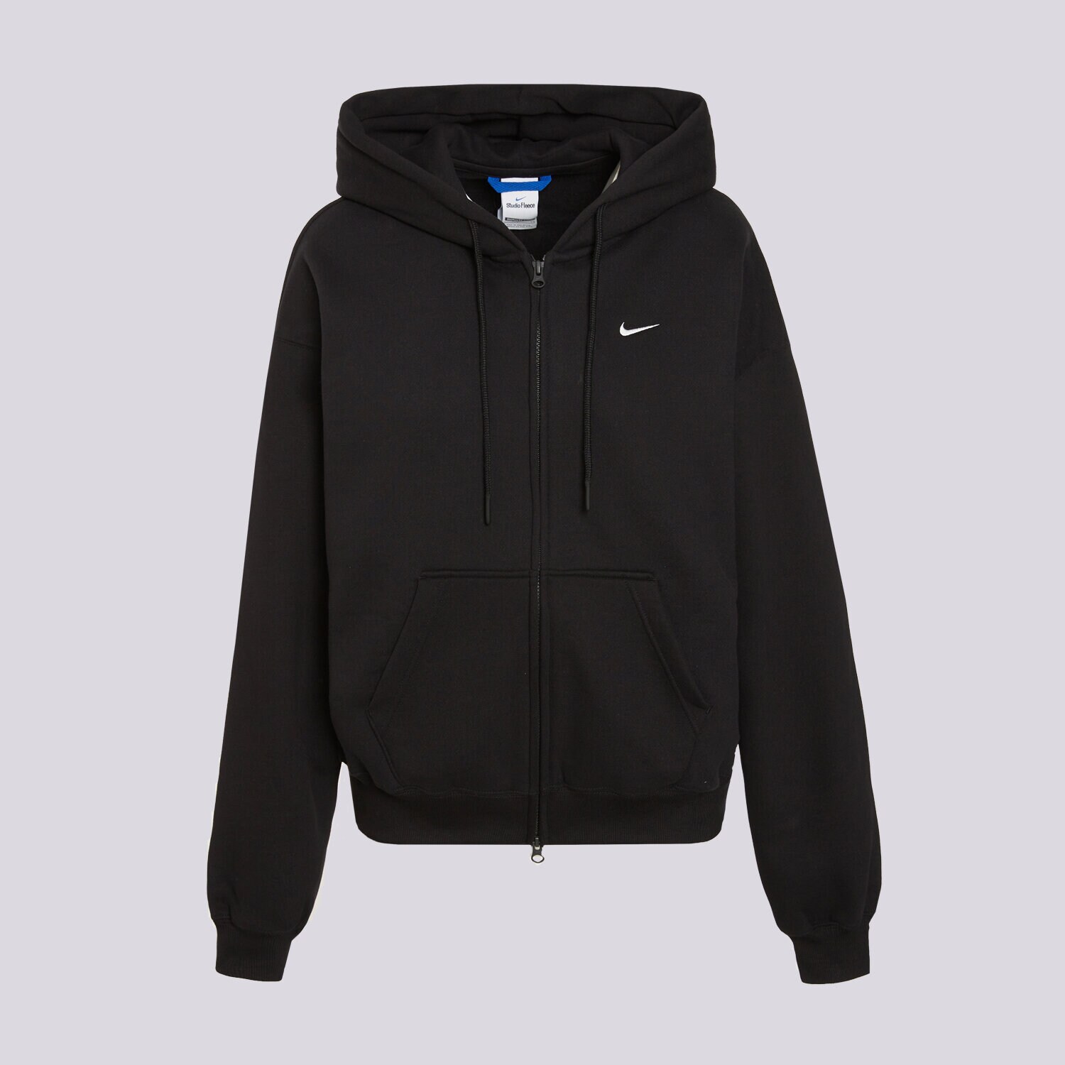 Femei bluză NIKE BLUZĂ HANORAC W NK STDO FLC MW OS FZ HDY IM8084-001 Negru