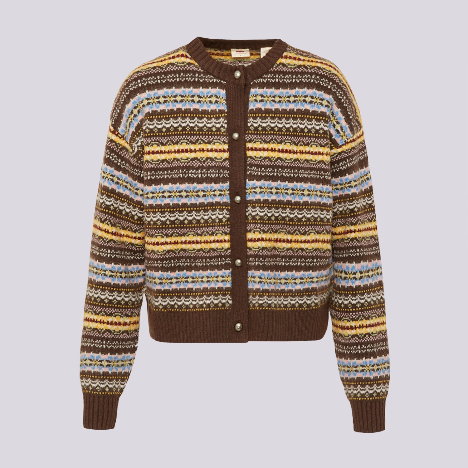 Femei tricou LEVI'S PULOVĂR CHARLOTTE CREWNECK CARDIGAN 007VG-0003 Maro