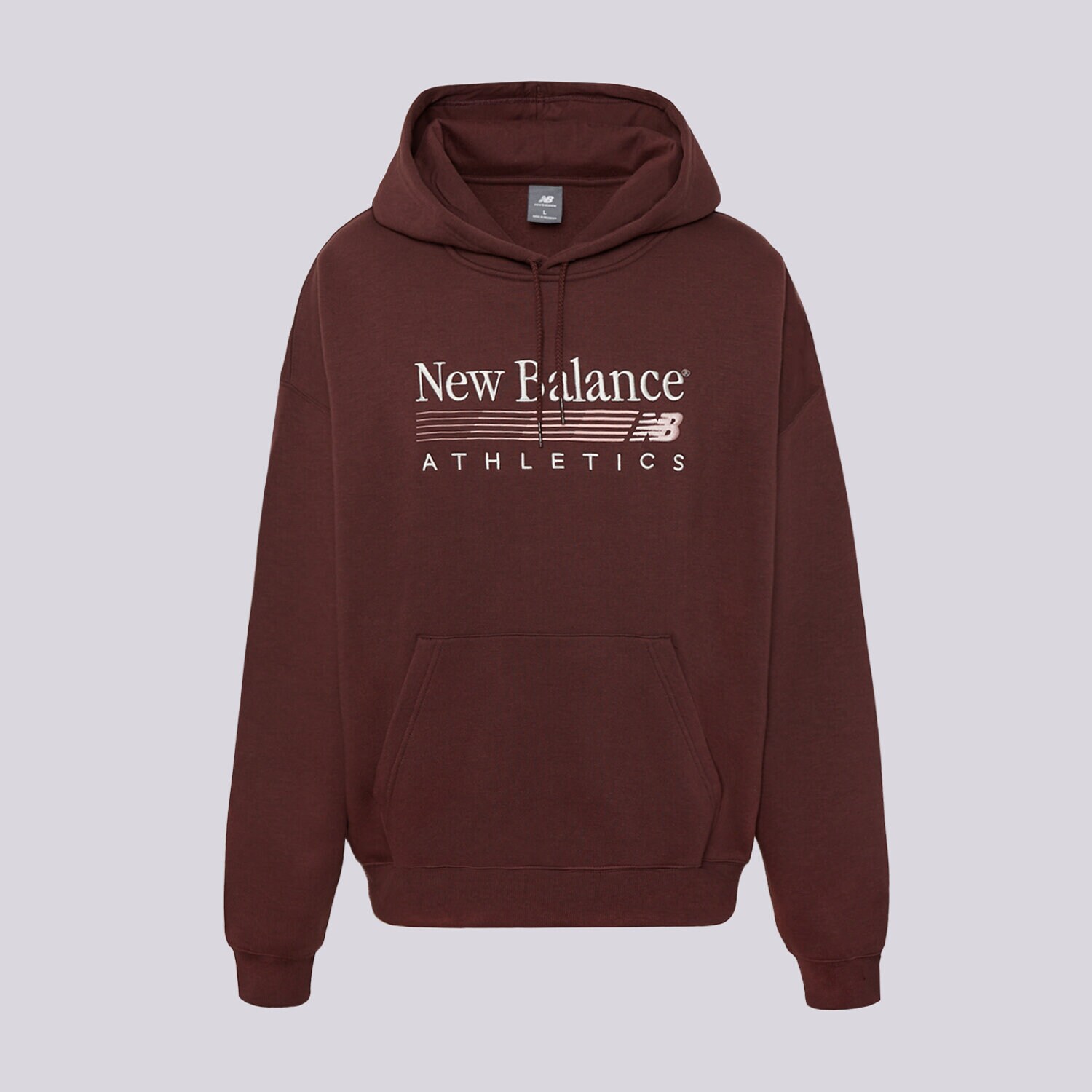 Femei bluză NEW BALANCE BLUZĂ HANORAC TRACKSIDE FLEECE HOODIE WT62344KYLR Bordo