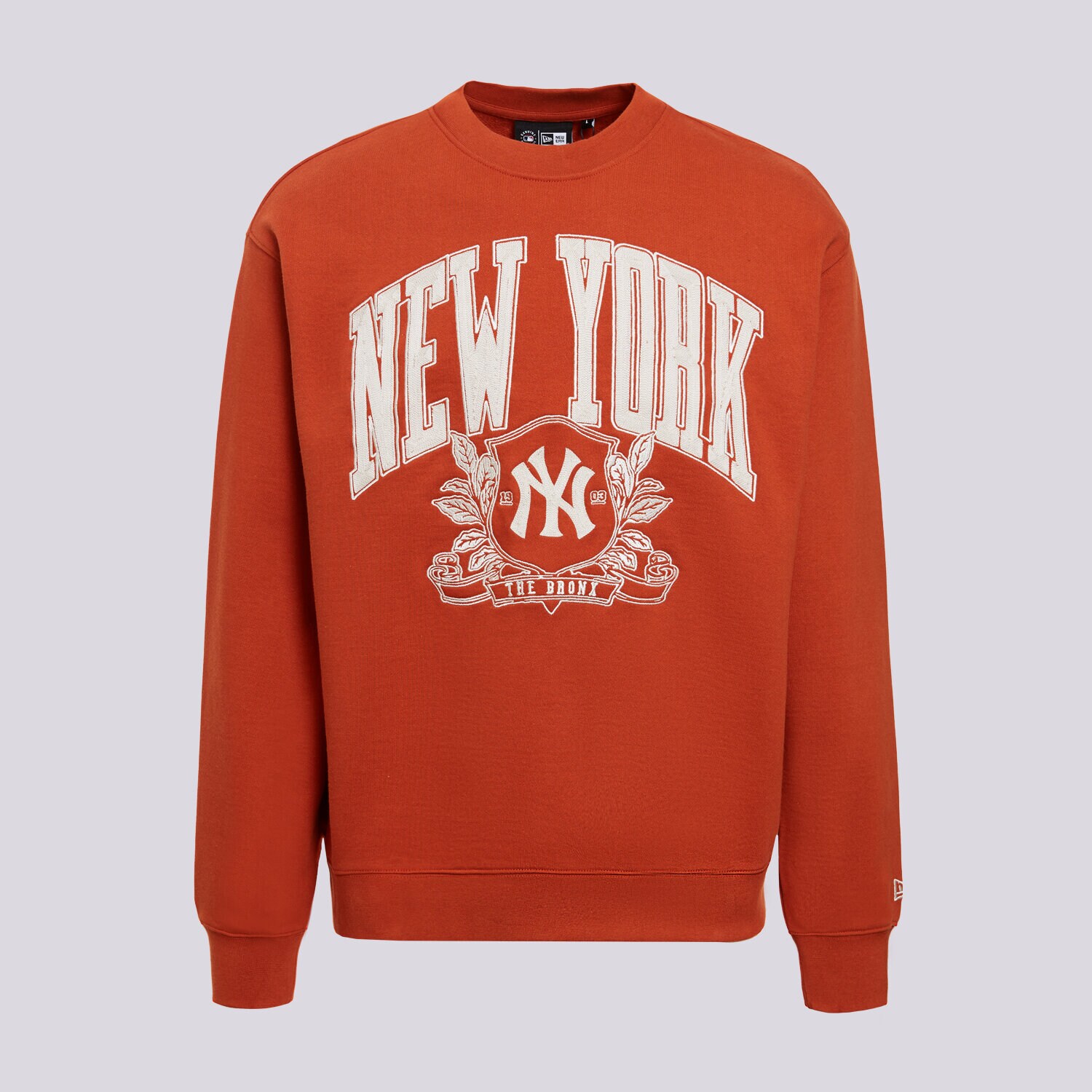 Bărbați bluză NEW ERA BLUZĂ MLB ARCH GRPHC CREW NYY NEW YORK YANKEES 60897402 Maro