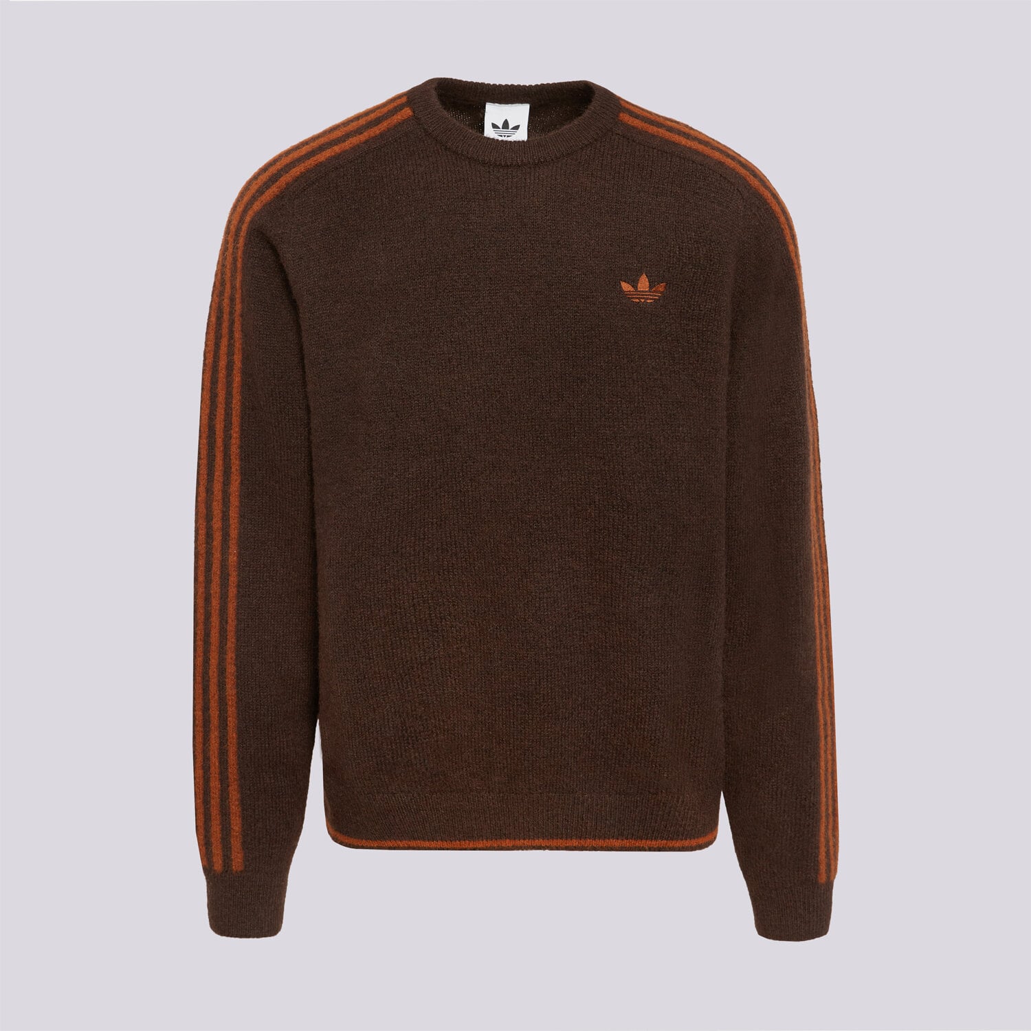 Bărbați tricou ADIDAS PULOVĂR 3S KNIT CREW KS4107 Maro