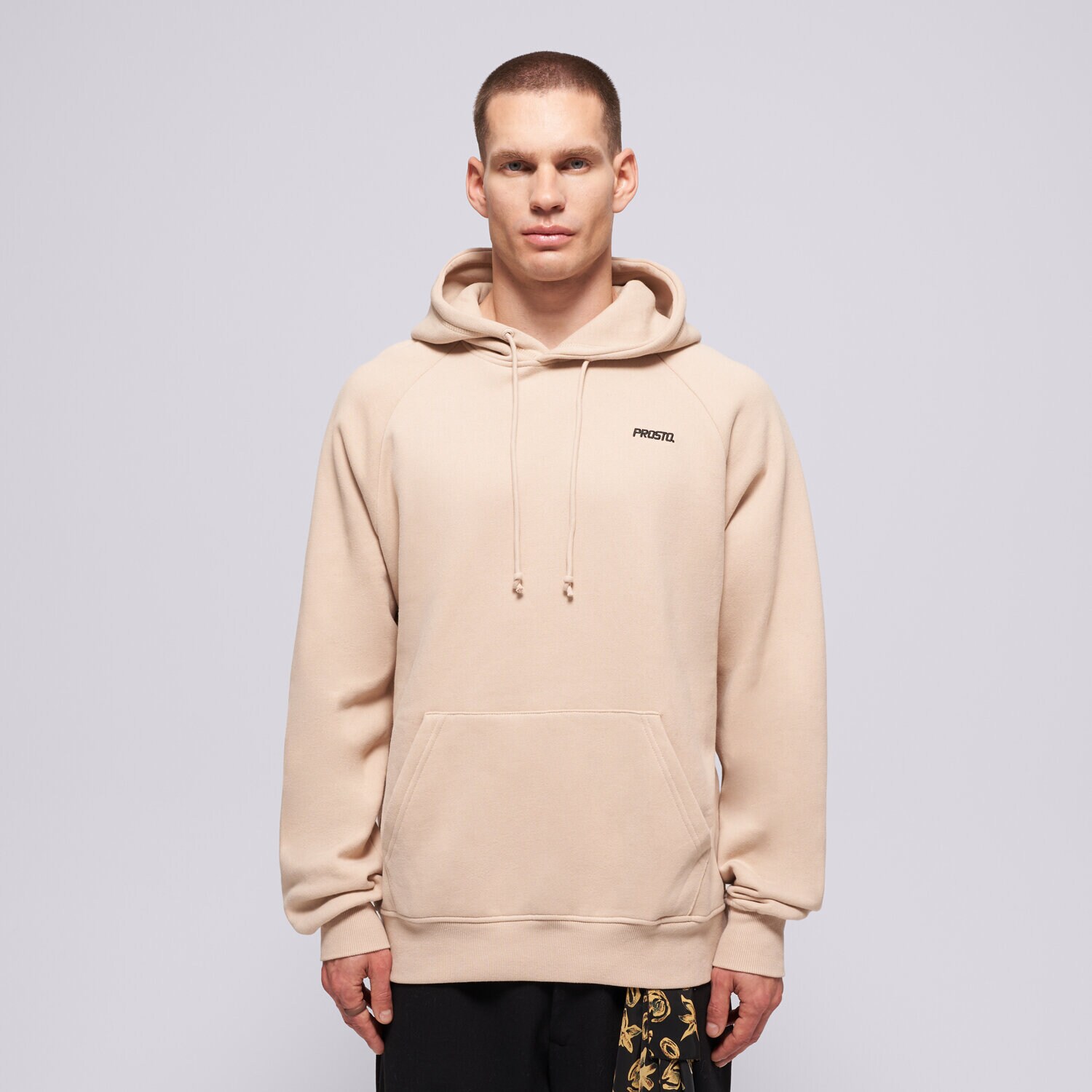 Bărbați bluză PROSTO BLUZĂ HANORAC HOODIE SKIZZLE WASHED KL263MSWE4244 Bej