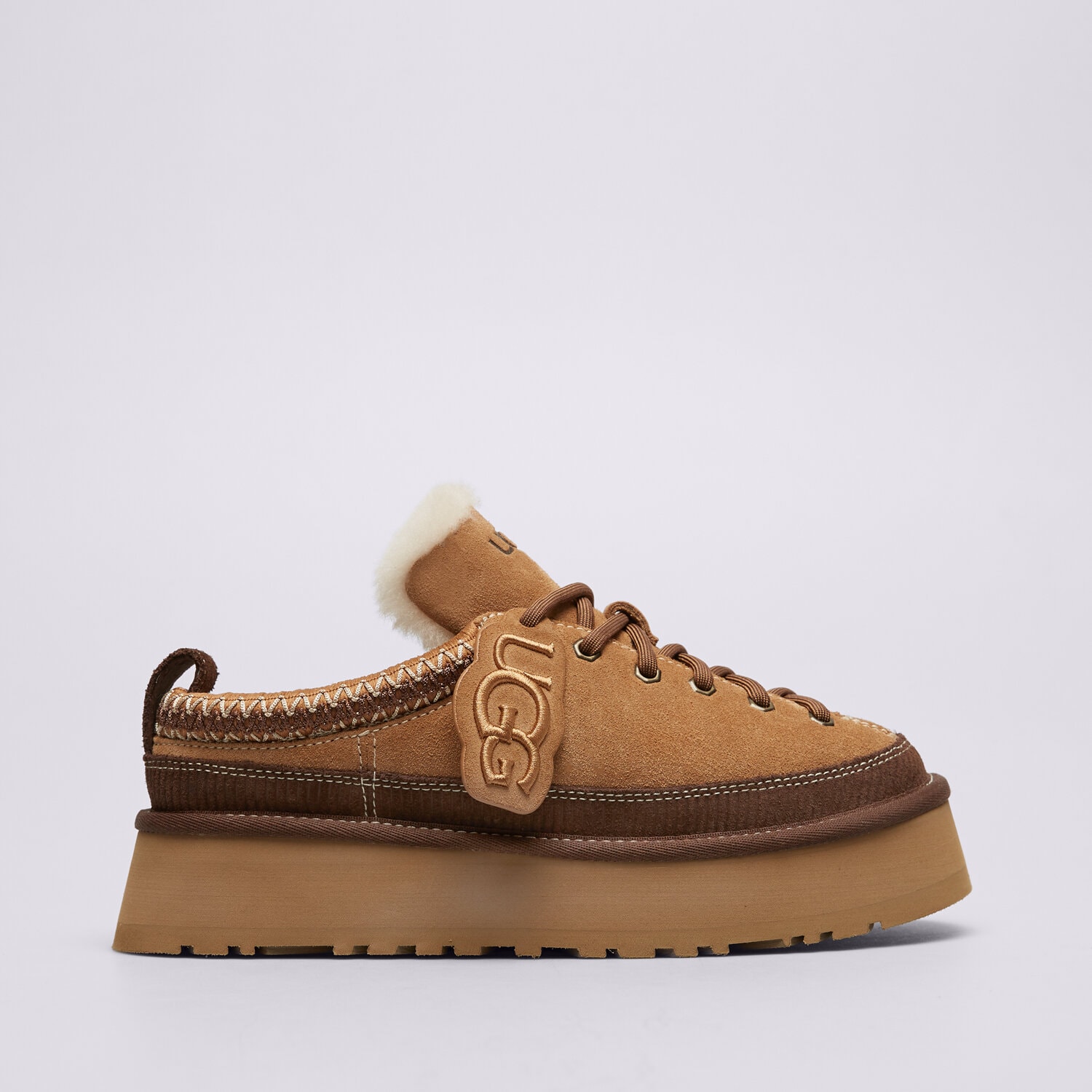 Femei Casual UGG HERITAGE LACE-UP SLIPPER 1180361-CHE Maro