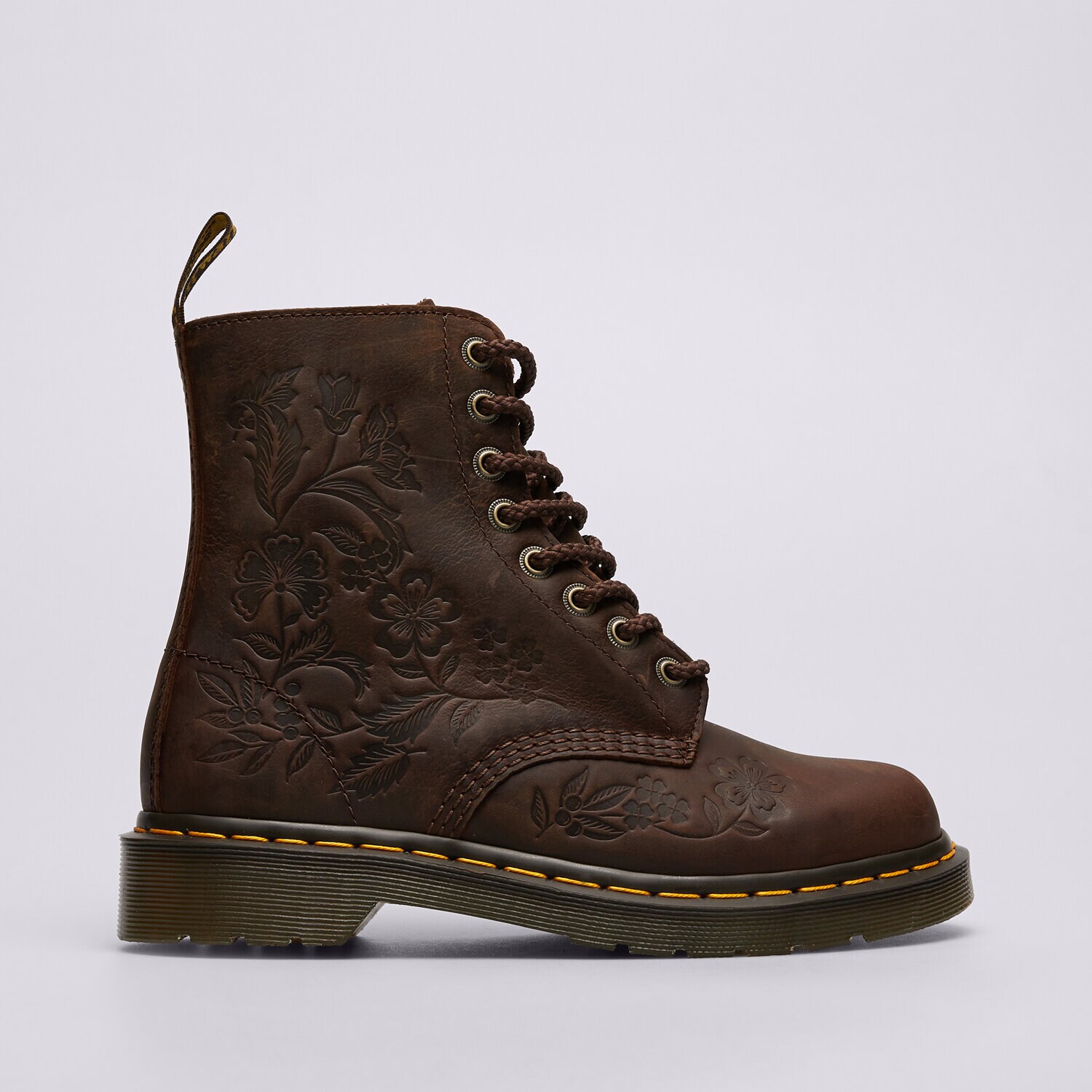 Femei ghete DR.MARTENS 1460 PASCAL EMBOSS FLORAL 43276200 Maro