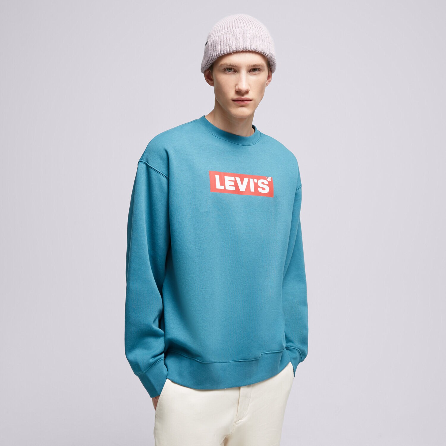 Bărbați bluză LEVI'S BLUZĂ RELAXD GRAPHIC CREW BLUES 38712-0208 Albastru