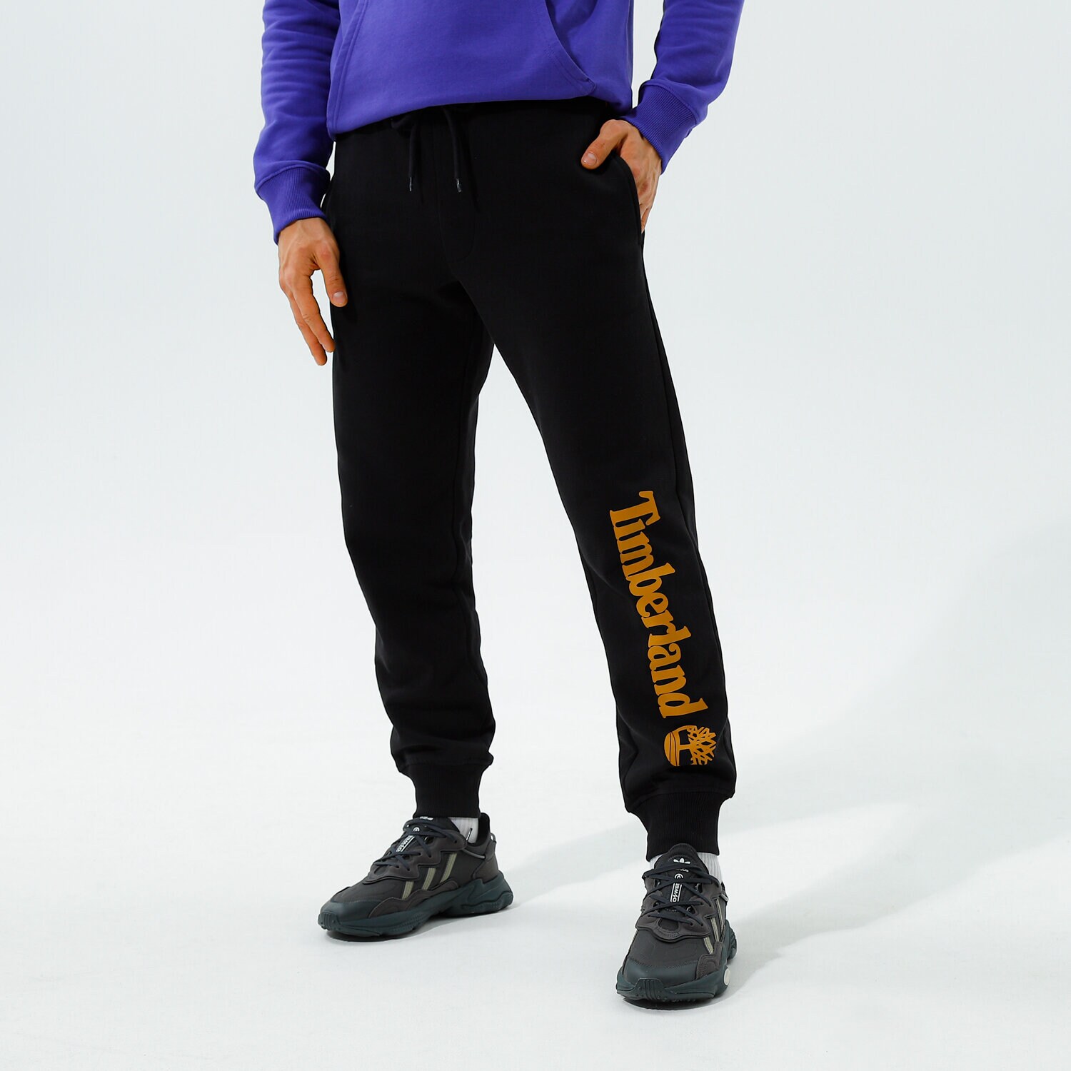 Bărbați pantaloni TIMBERLAND PANTALONI YC CORE TREE LOGO SWEATPANT TB0A2BVFP561 Negru