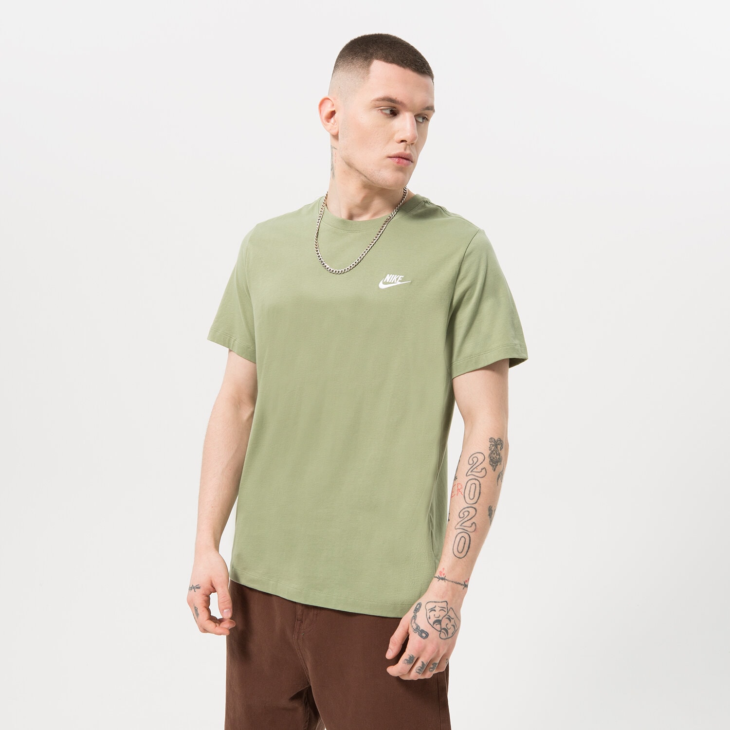Bărbați tricou NIKE TRICOU SPORTSWEAR CLUB AR4997-386 Verde