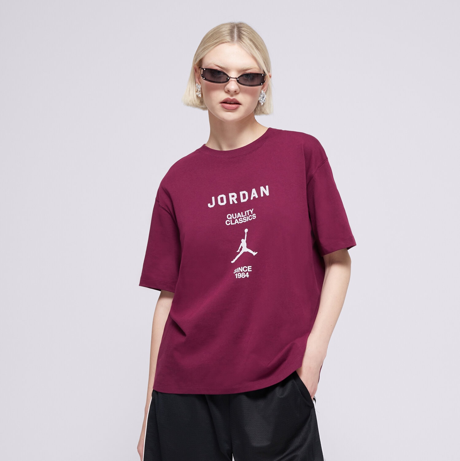 Femei tricou TRICOU W JORDAN SS GF GFX TEE JQC FZ0617-610 Bordo
