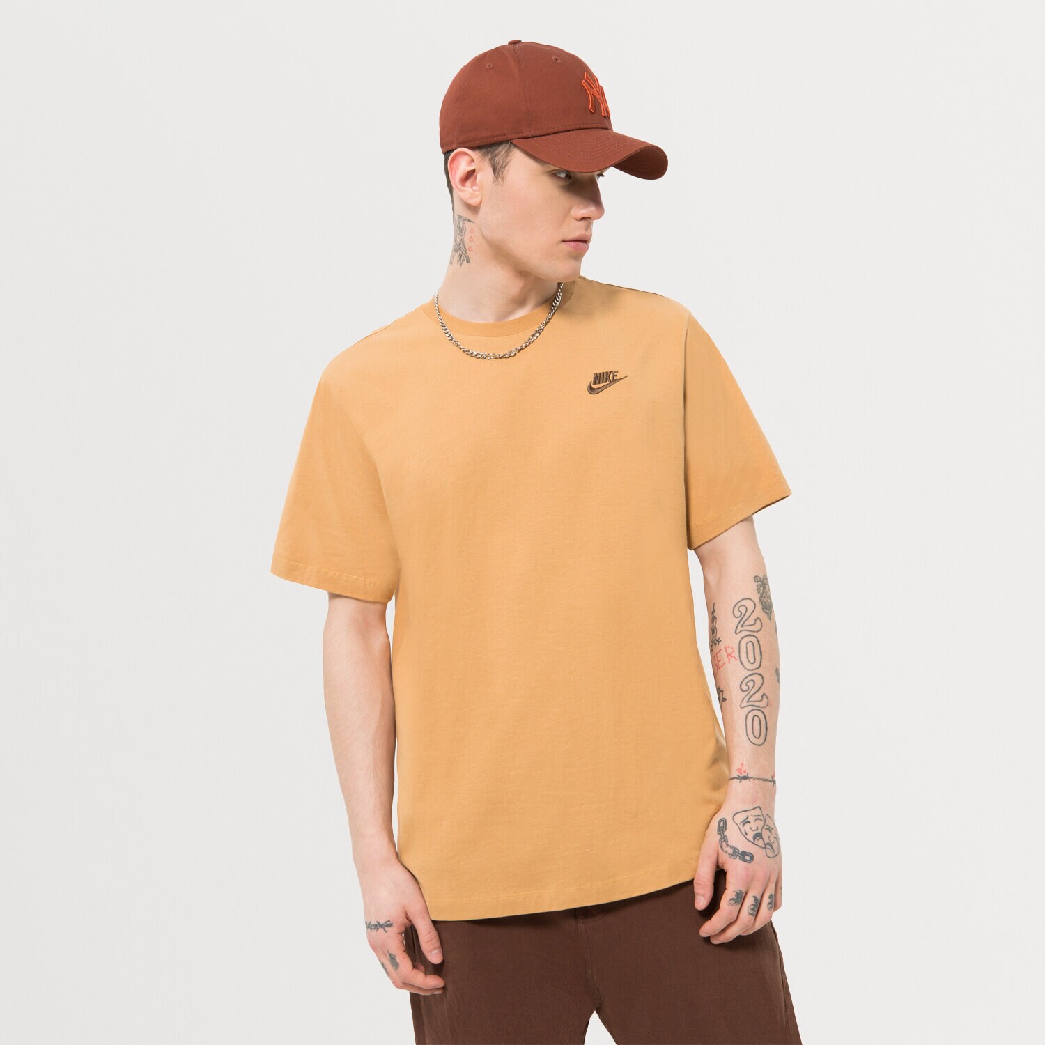 Bărbați tricou NIKE TRICOU SPORTSWEAR CLUB AR4997-722 Galben Muștar