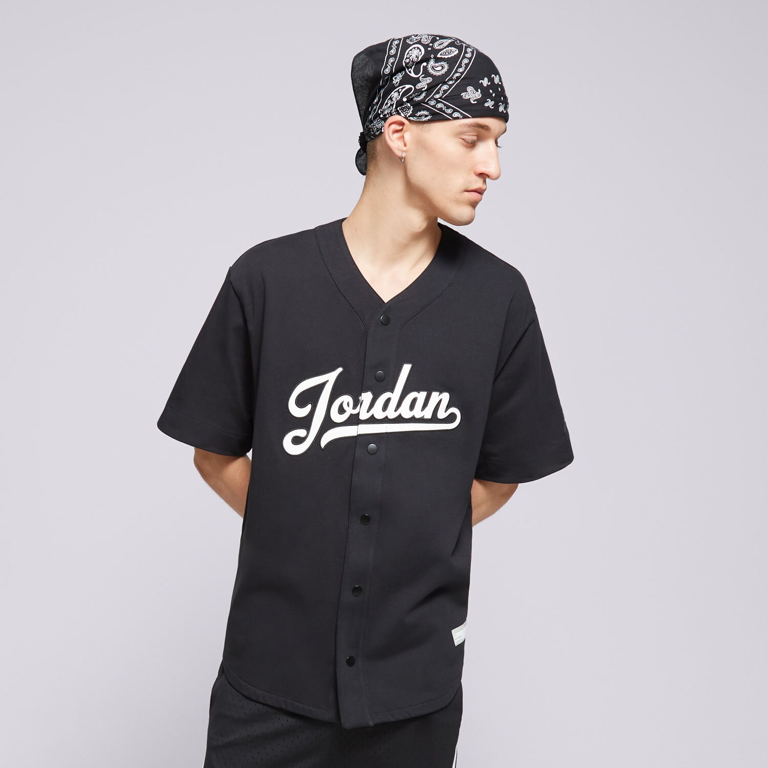 Bărbați tricou JORDAN CĂMAșĂ M J FLT MVP STMT BSEBLL TOP FN4663-010 Negru
