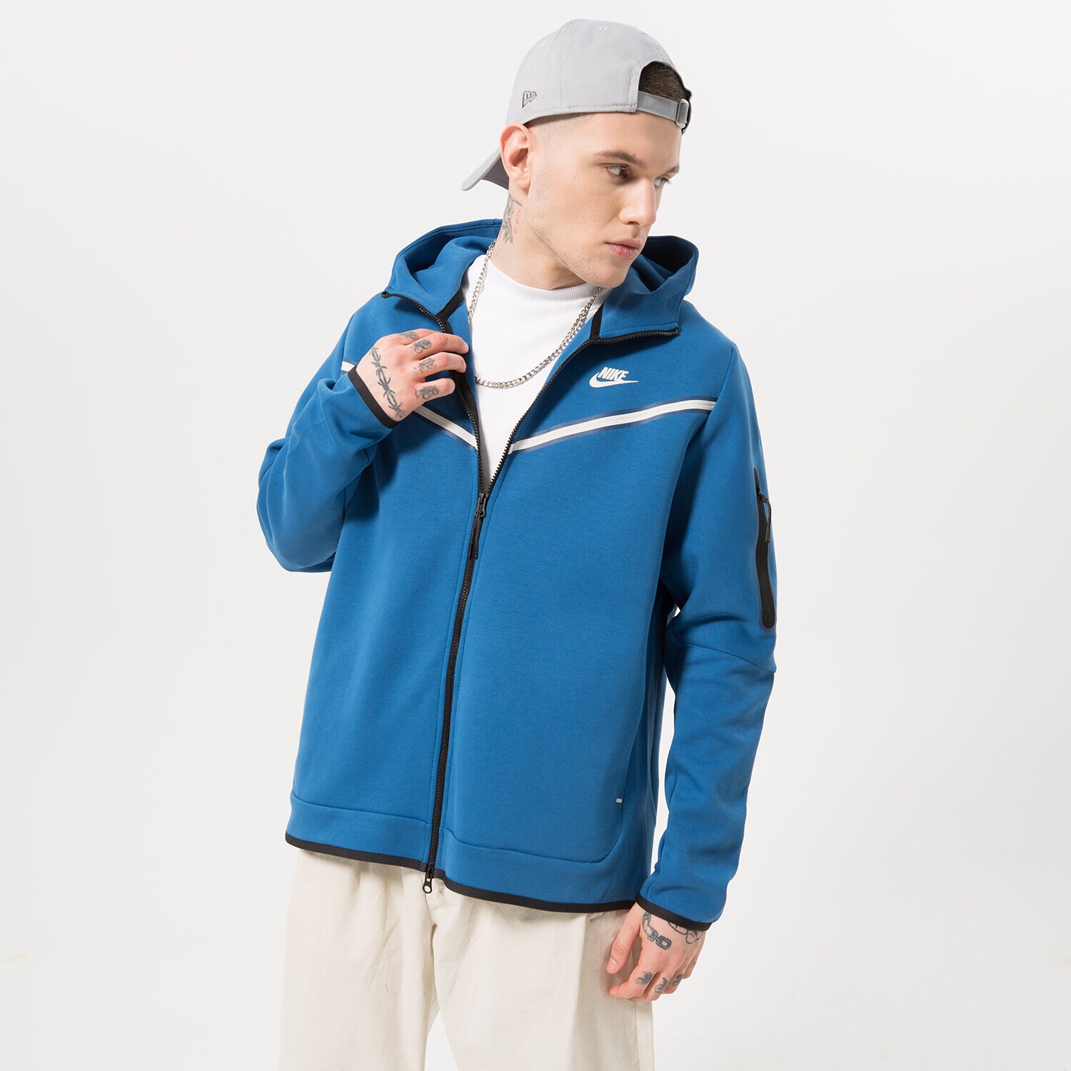 Bărbați bluză NIKE BLUZĂ CU GLUGĂ CU4489-407 Albastru