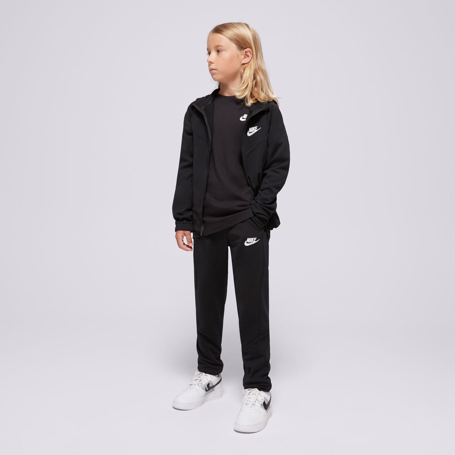 Copii tricou NIKE TRENING K NSW TRACKSUIT POLY HD FZ LBR UNISEX FD3072-010 Negru