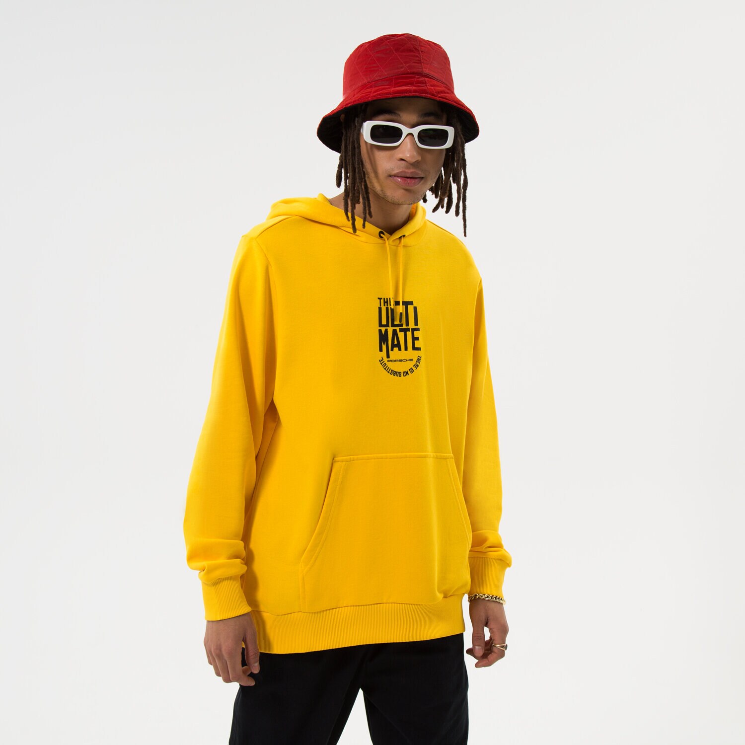 Bărbați bluză PUMA BLUZĂ CU GLUGĂ PUMA PL GRAPHIC HOODIE 534833-02 Galben