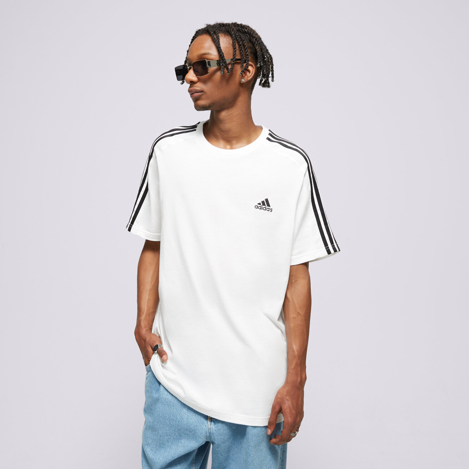 Bărbați tricou ADIDAS TRICOU M 3S SJ T IC9336 Alb