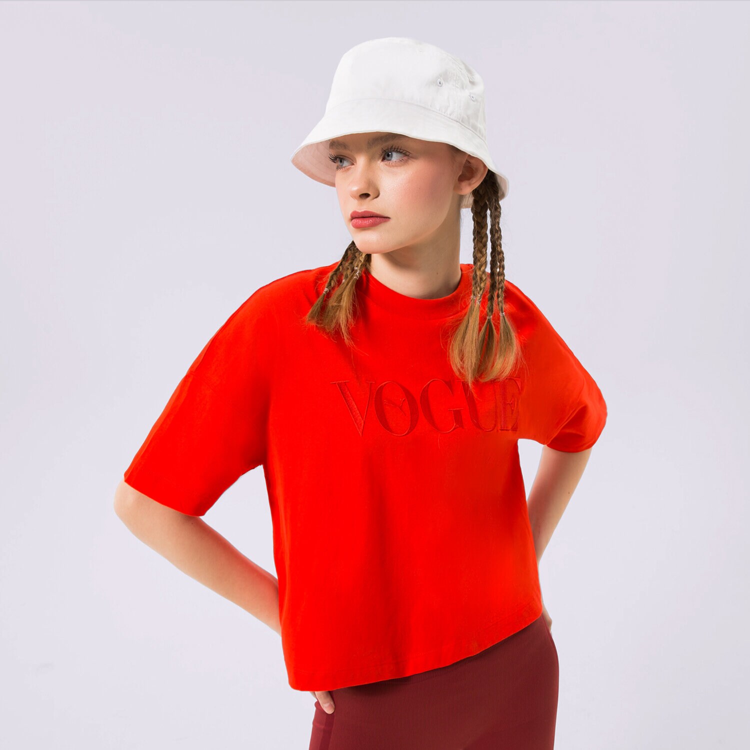 Femei tricou PUMA TRICOU PUMA X VOGUE GRAPHIC TEE 534691-95 Roșu