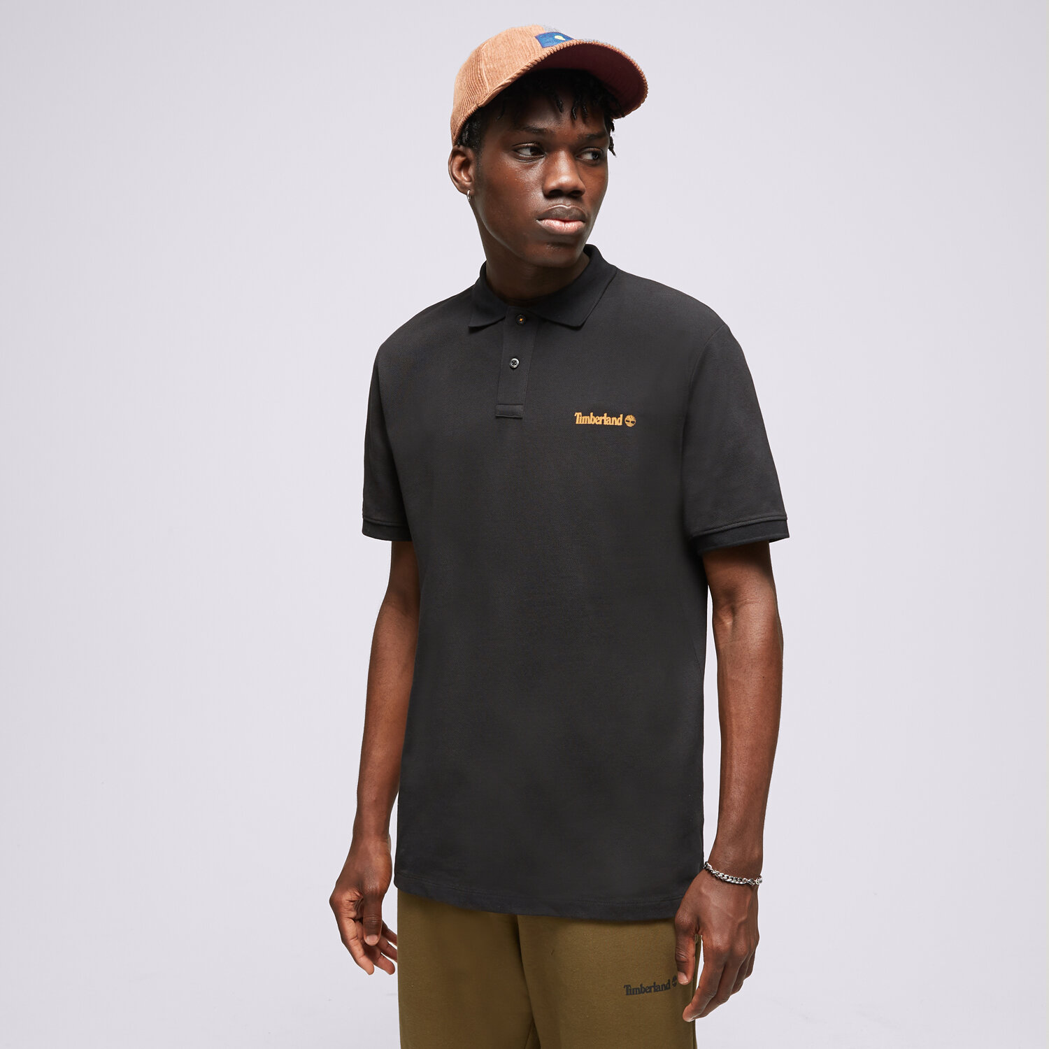 Bărbați tricou TIMBERLAND TRICOU SMALL LOGO PRINT POLO (REGULAR) TB0A5PGC0011 Negru