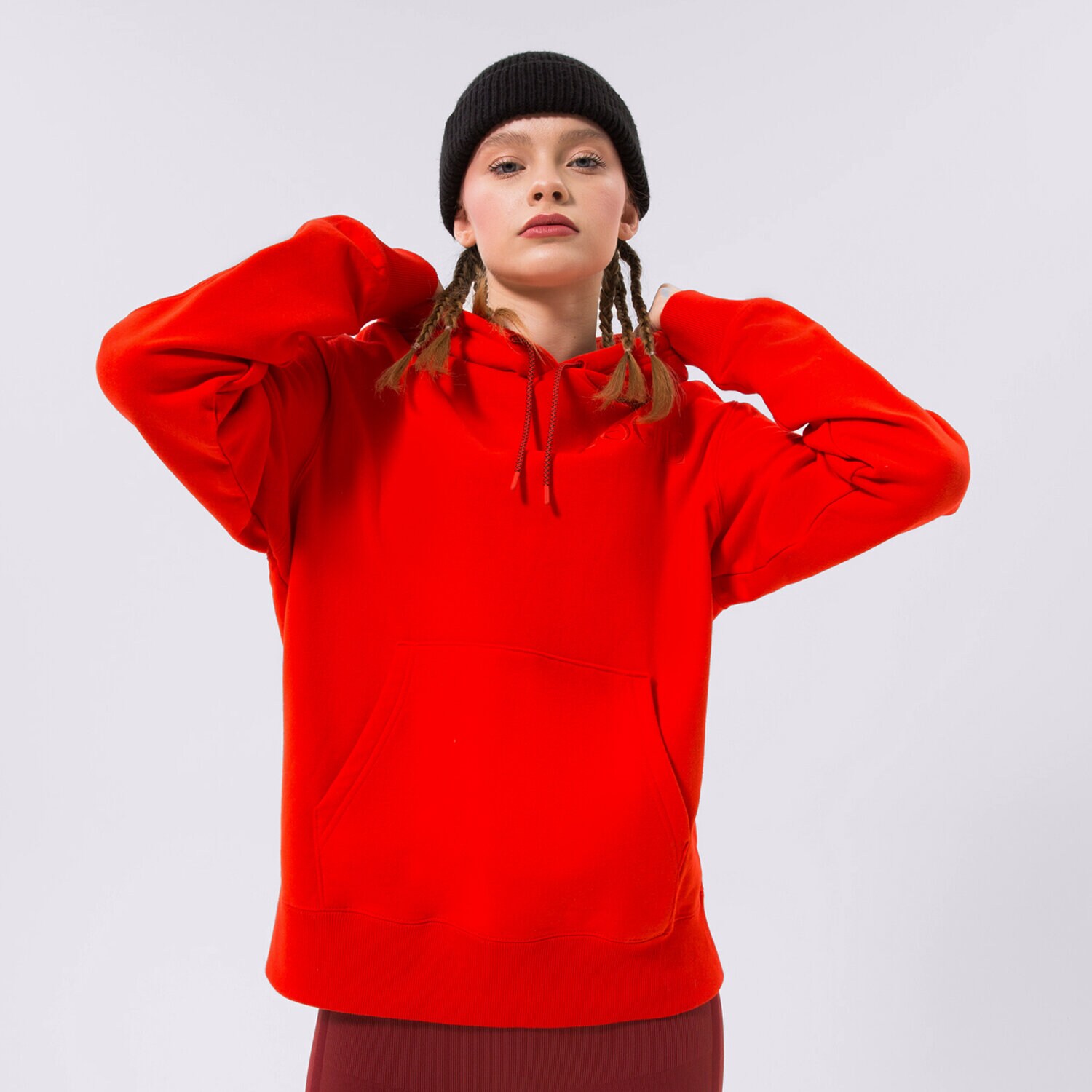Femei bluză PUMA BLUZĂ CU GLUGĂ PUMA X VOGUE HOODIE 534690-95 Roșu