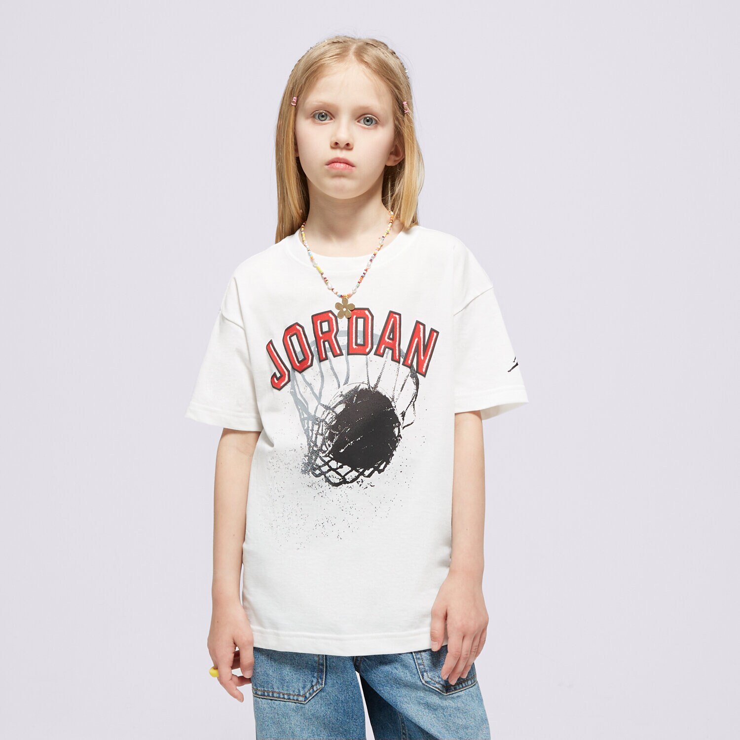 Copii tricou JORDAN TRICOU JORDAN HOOP STYLE SS TEE GIRL 45C991-782 Alb