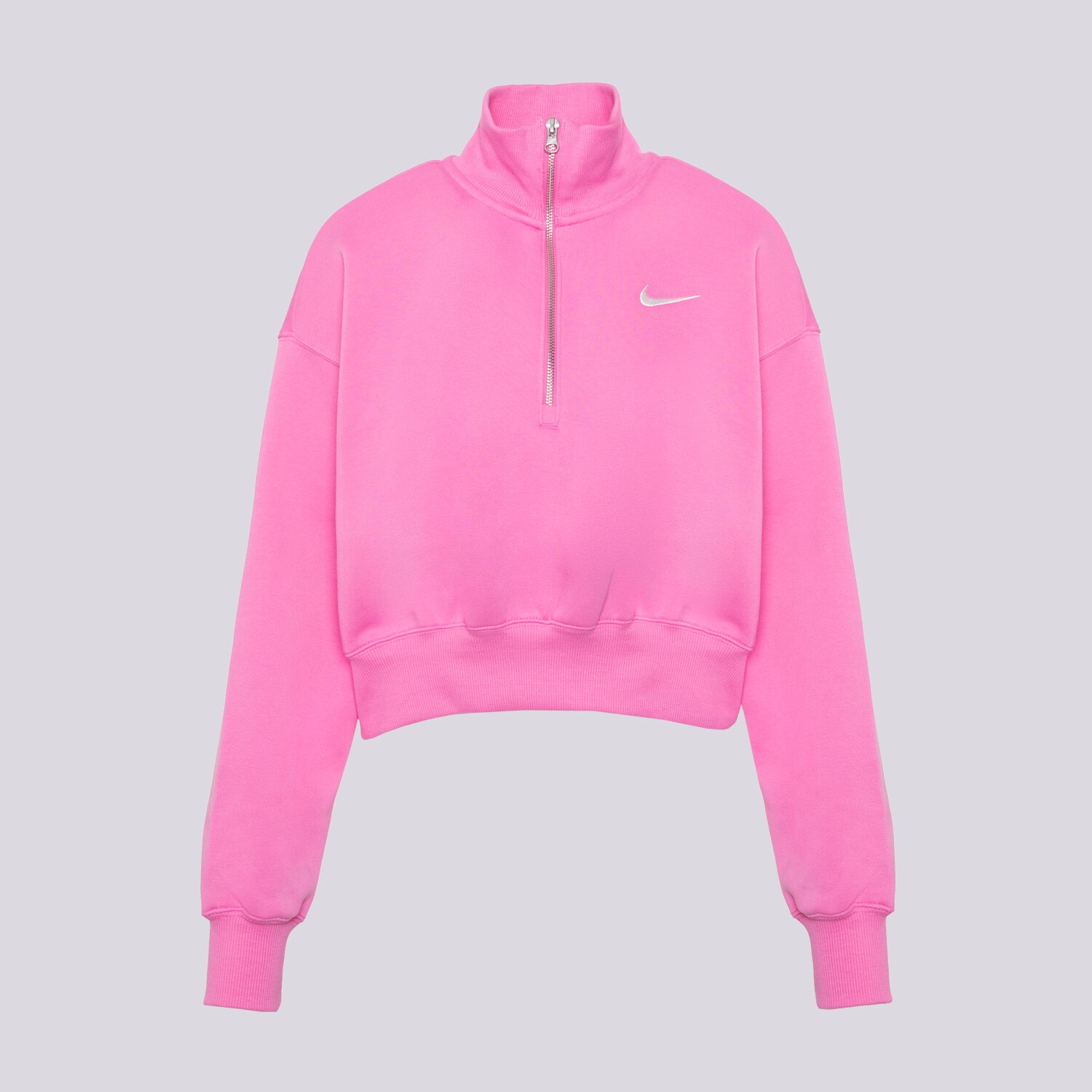 Femei bluză NIKE BLUZĂ W NSW PHNX FLC QZ CROP DQ5767-675 Roz