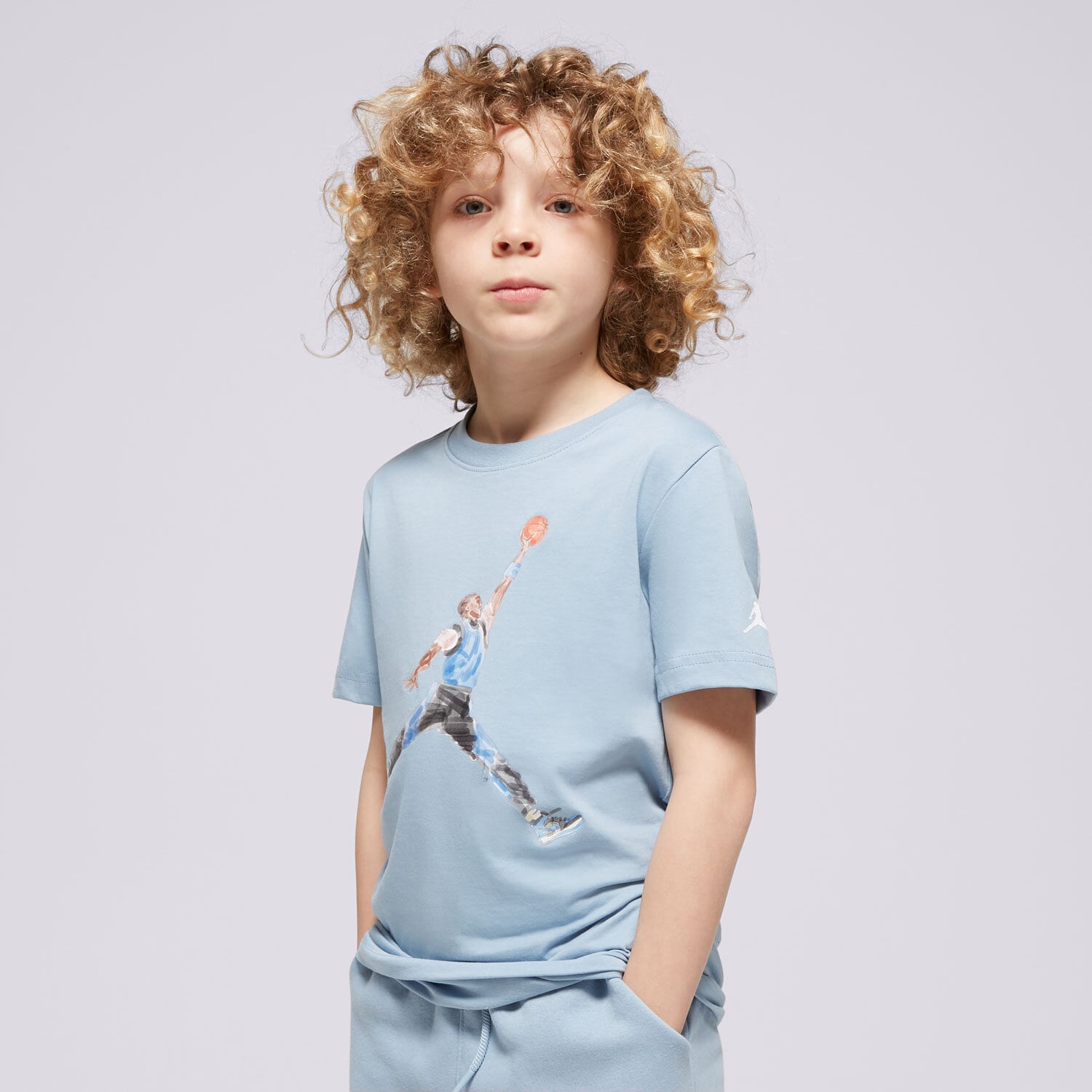 Copii tricou JORDAN TRICOU WATERCOLOR JUMPMAN S/S TEE BOY 95C900-B18 Albastru