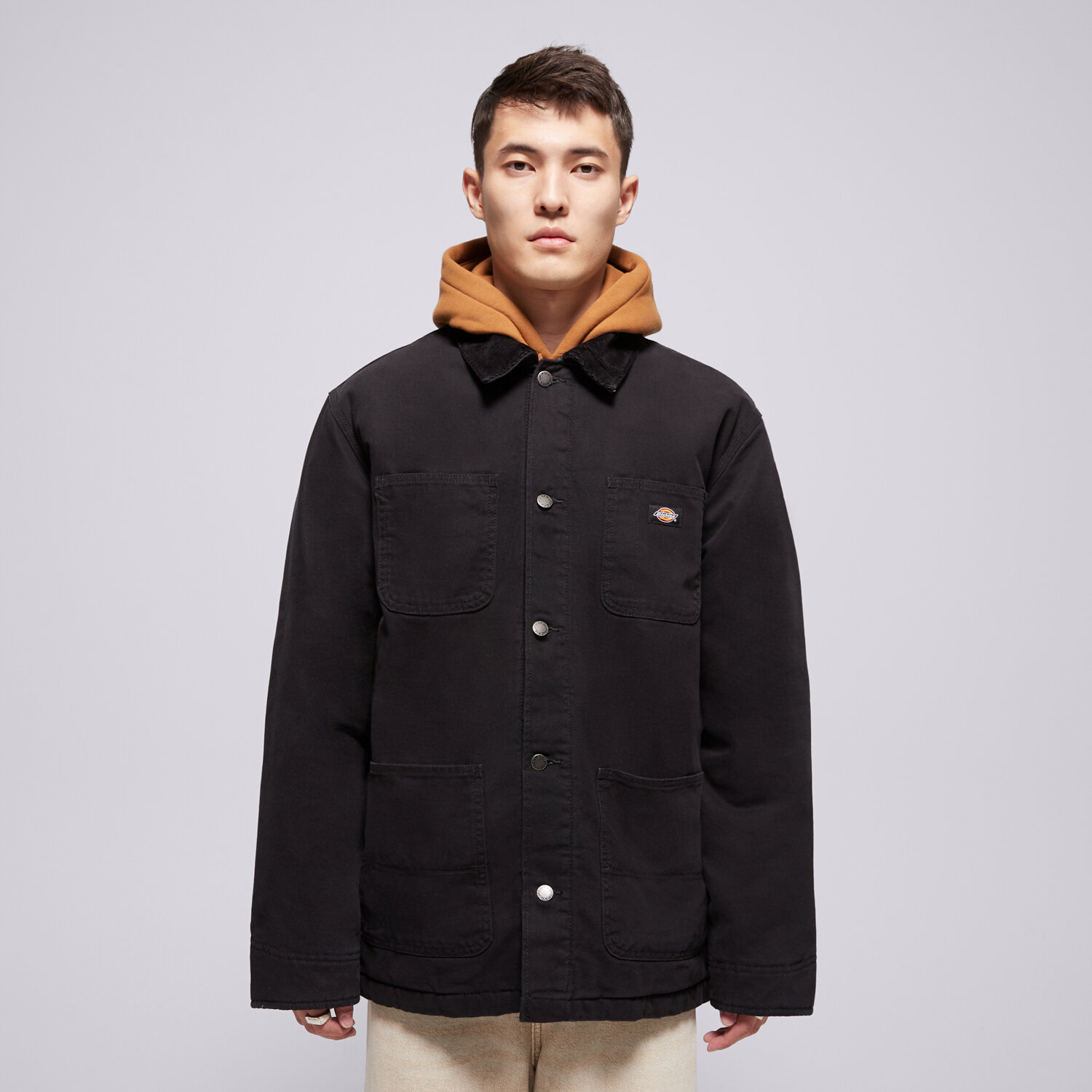 Bărbați eacă de iarnă DICKIES JACHETĂ DE IARNĂ CHORE JACKET LINED CANVAS DK0A87O3BLK1 Negru