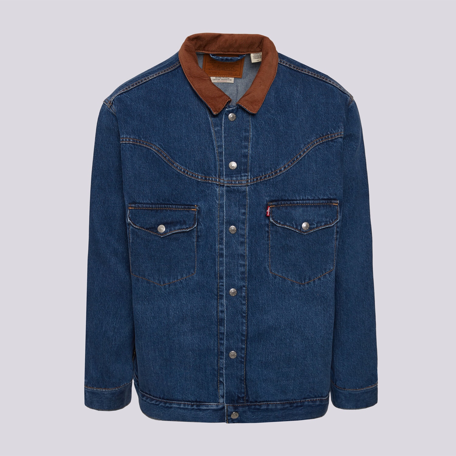 Bărbați tricou LEVI'S CĂMAșĂ WESTERN INSPIRED TRUCK DARK INDIGO - WORN IN 002WN-0000 Albastru