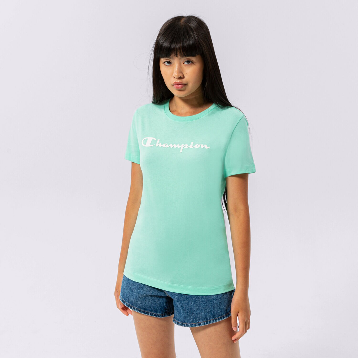 Femei tricou CHAMPION TRICOU CREWNECK TRICOU 114911GS101 Verde